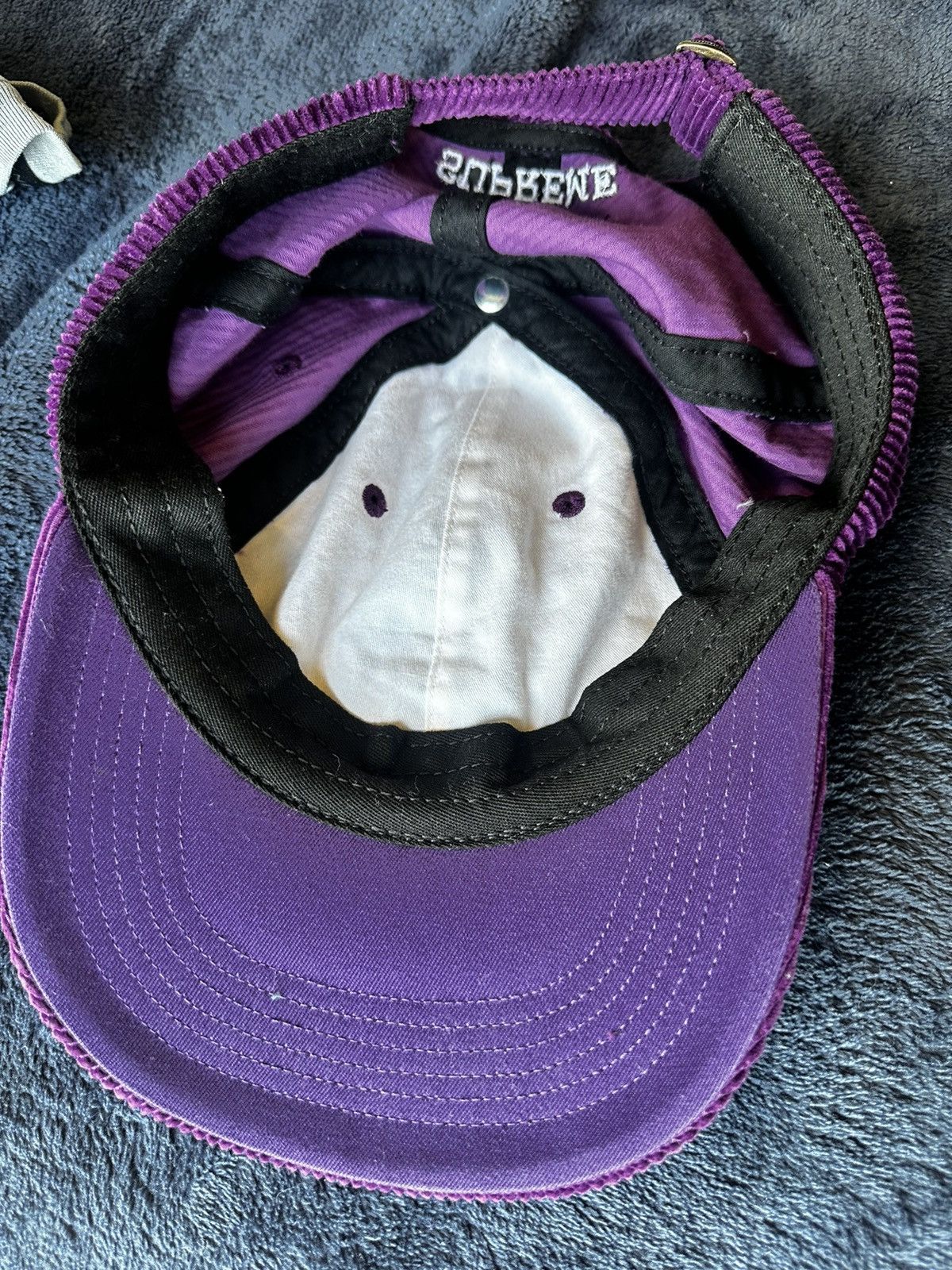 Supreme SUPREME Purple Corduroy 6-Panel Cap SS20 Size ONE SIZE - 6 Thumbnail