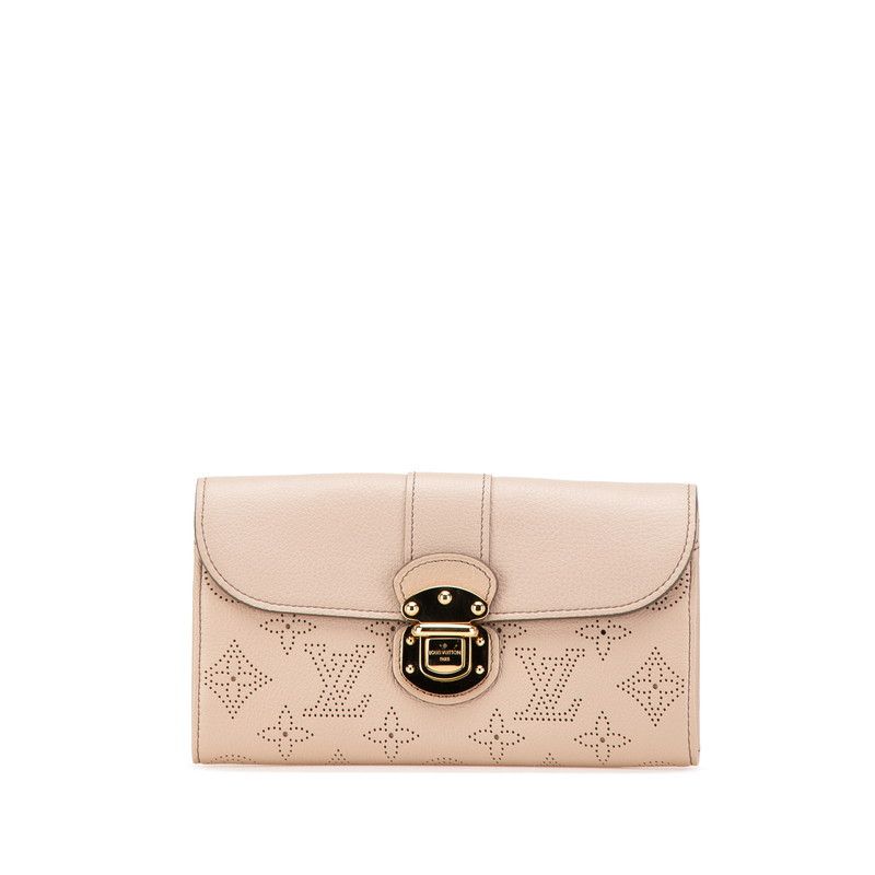 Louis Vuitton Louis Vuitton Louis Vuitton Portefeuille Iris Monogram Mahina Long Wallet Leather Long Wallet M58139 Size ONE SIZE - 1 Thumbnail