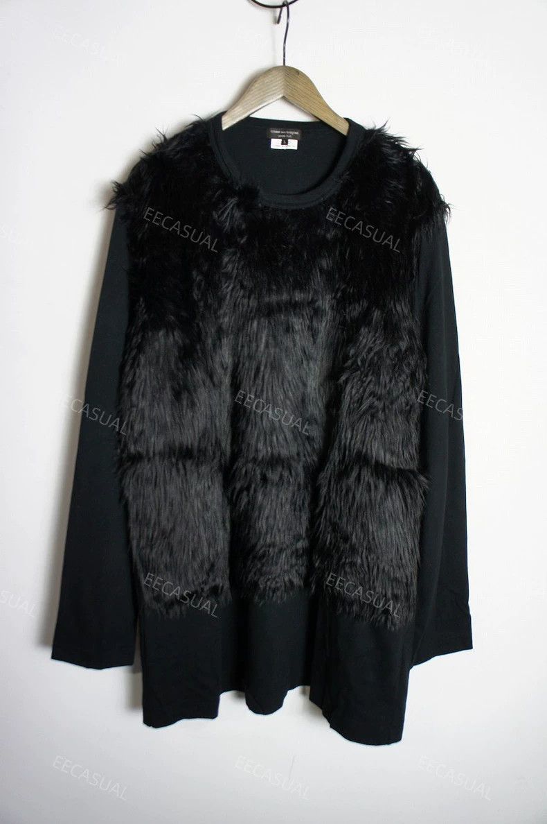 Comme des Garcons Comme Des Garcons Black fur and leather top Size L / US 10 / IT 46 - 1 Thumbnail