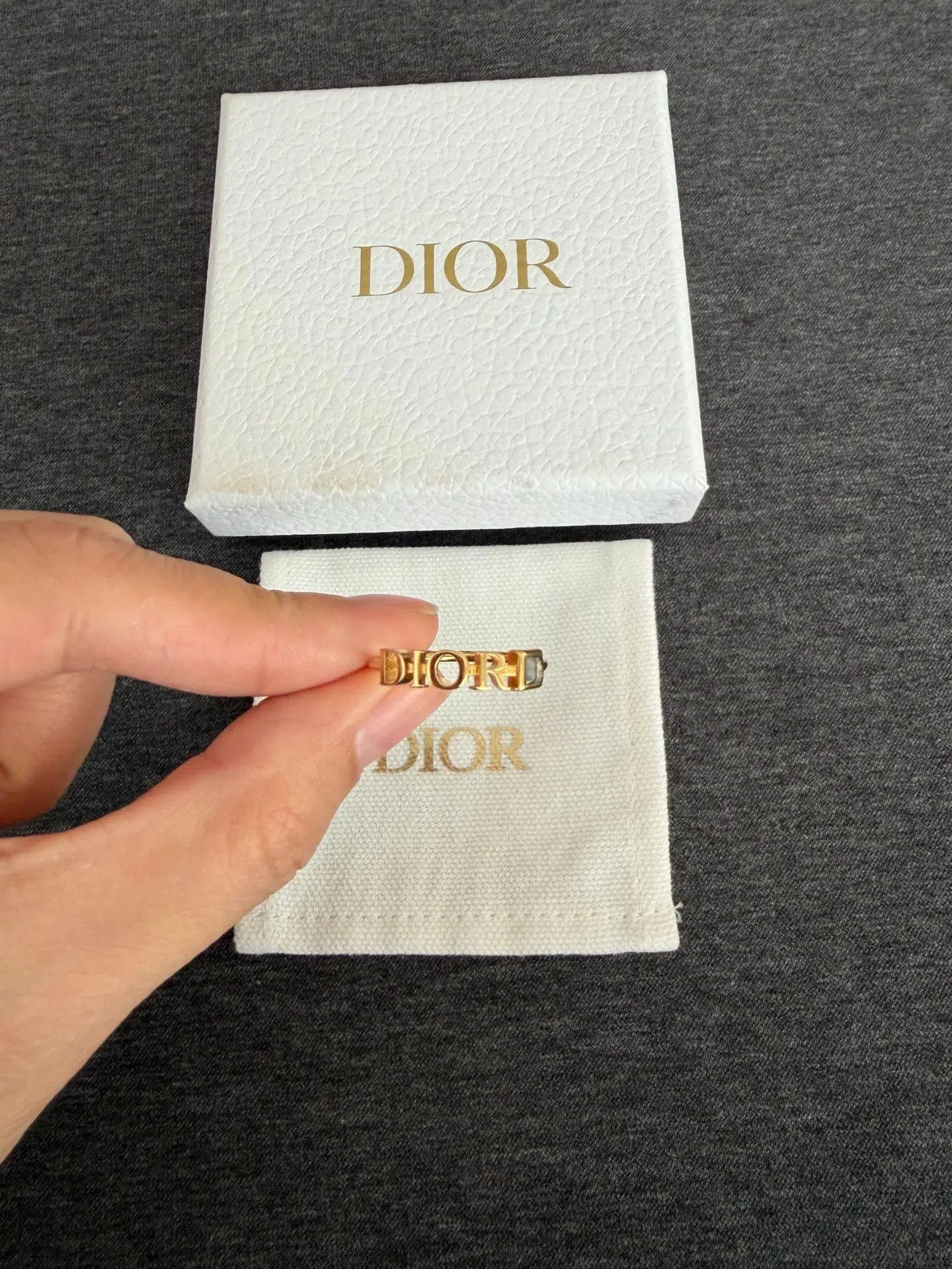 Dior Dior Logo Ring with Colorful Diamonds. Size ONE SIZE - 1 Thumbnail