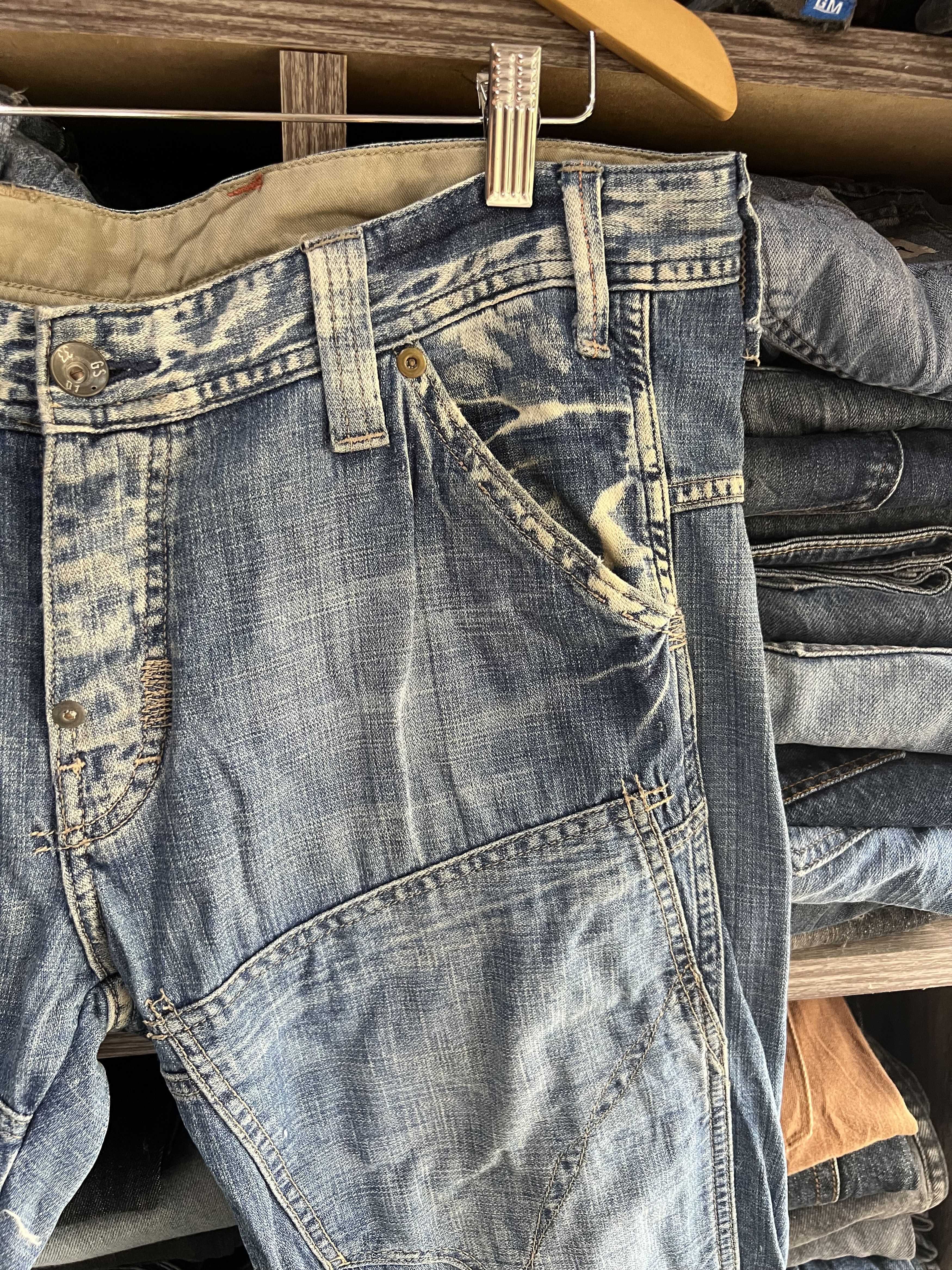 G-Star 🔥G-Star Raw Double Knees Distressed Denim Size US 37 - 10 Thumbnail