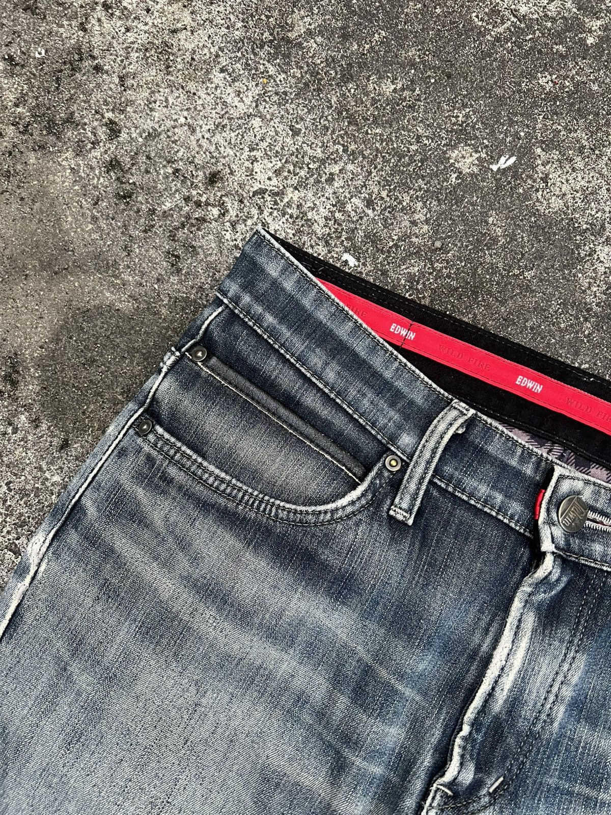 Edwin × If Six Was Nine VINTAGE EDWIN WILD FIRE DISTRESS JEAN Size US 31 - 7 Thumbnail
