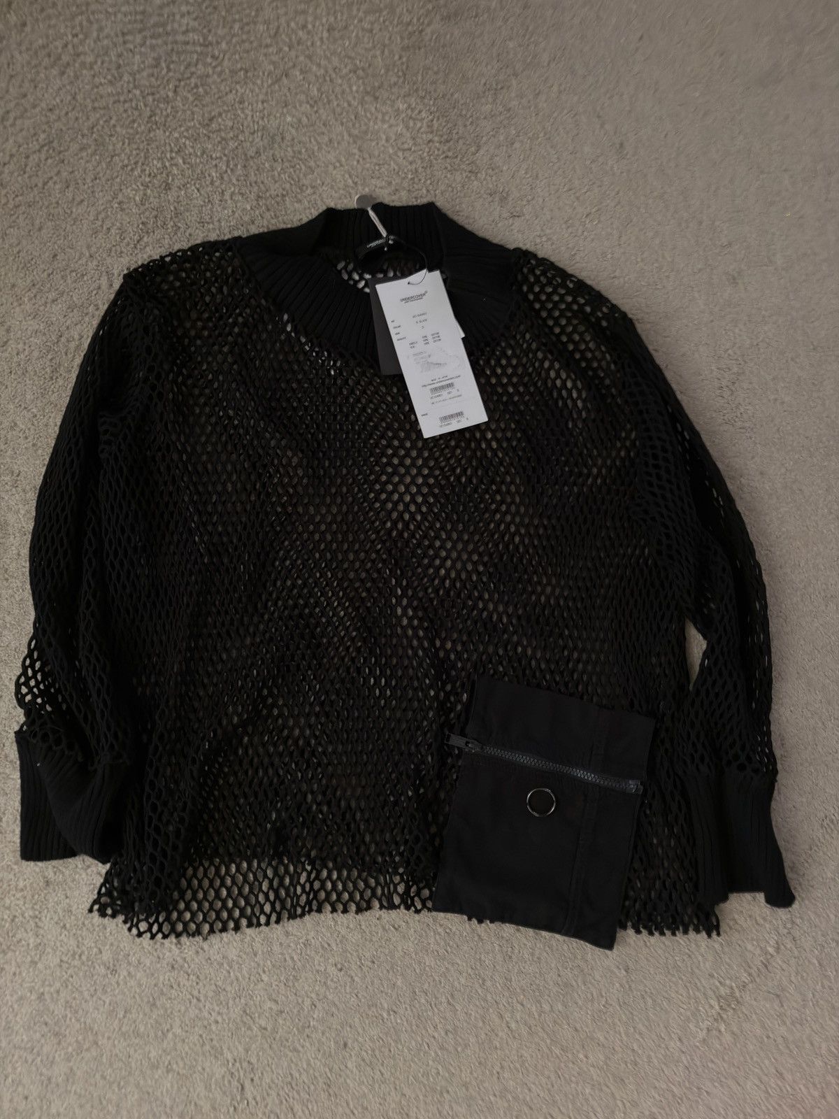 Undercover Undercover Black Knit Mesh Cropped Boxy Sweatshirt size 3 Size US M / EU 48-50 / 2 - 3 Thumbnail