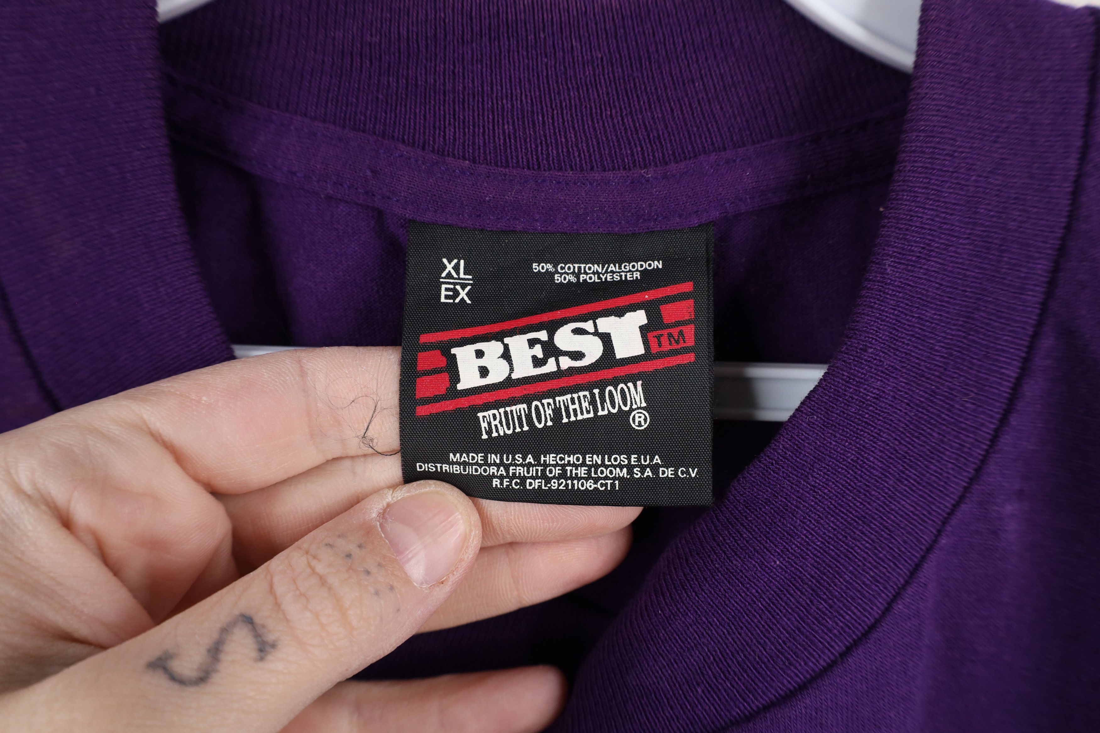 Vintage Vintage 90s Spell US Postage Stamp Ohio T-Shirt Purple USA Size US XL / EU 56 / 4 - 8 Thumbnail
