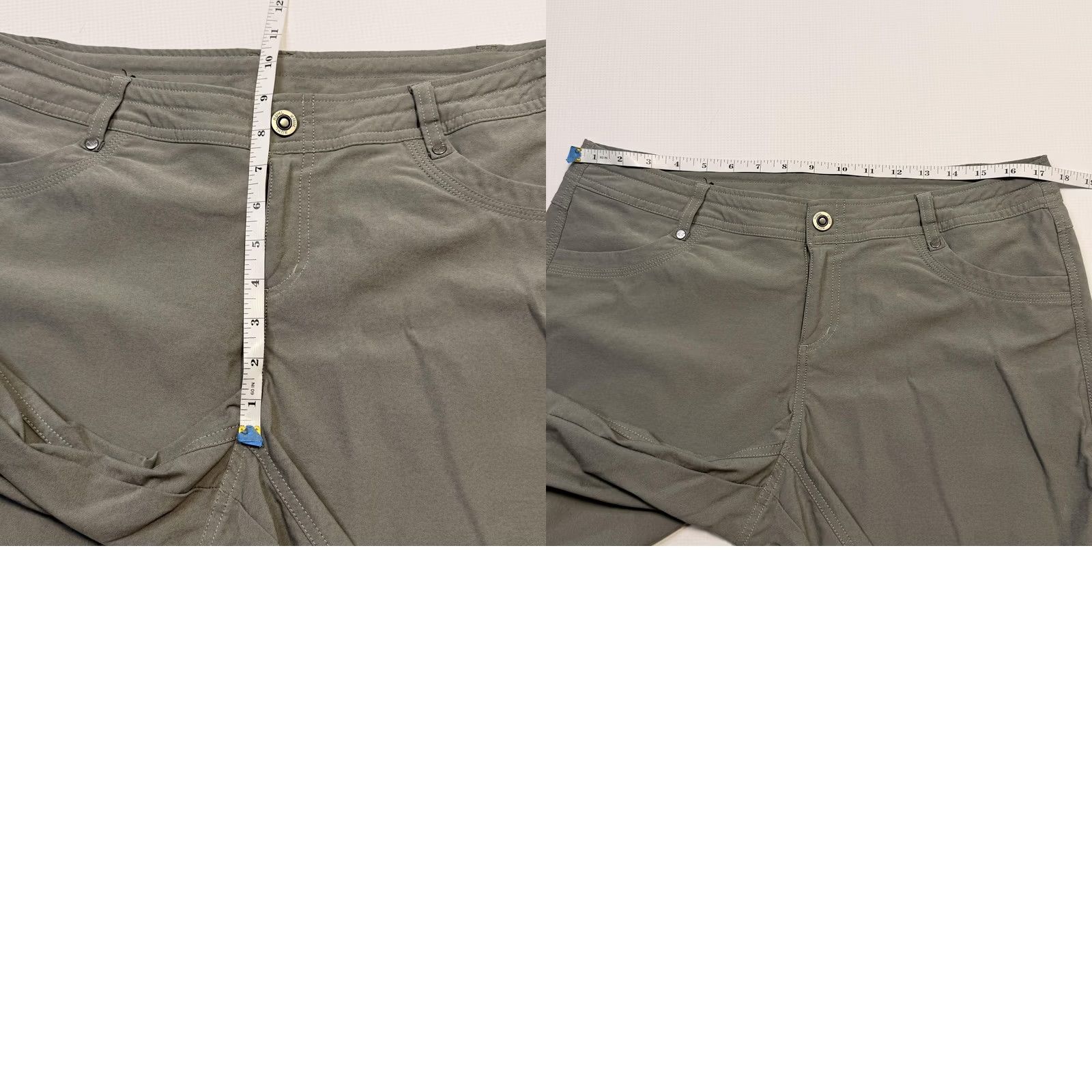 Vintage Kuhl Shorts Womens 14 Gray Zip Pocket Hiking Microfiber Lightweight 6355 Size 36" / US 14 / IT 50 - 9 Thumbnail
