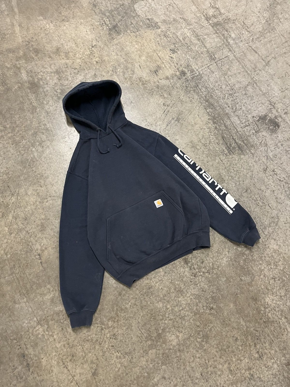Carhartt × Vintage Carhartt hoodie vintage navy blue boxy streetwear hype Size US M / EU 48-50 / 2 - 5 Thumbnail
