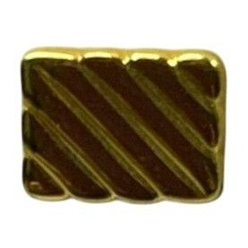 Other Vintage Gold Tone Diagonal Striped Rectangle Tie Tack Size ONE SIZE - 2 Thumbnail