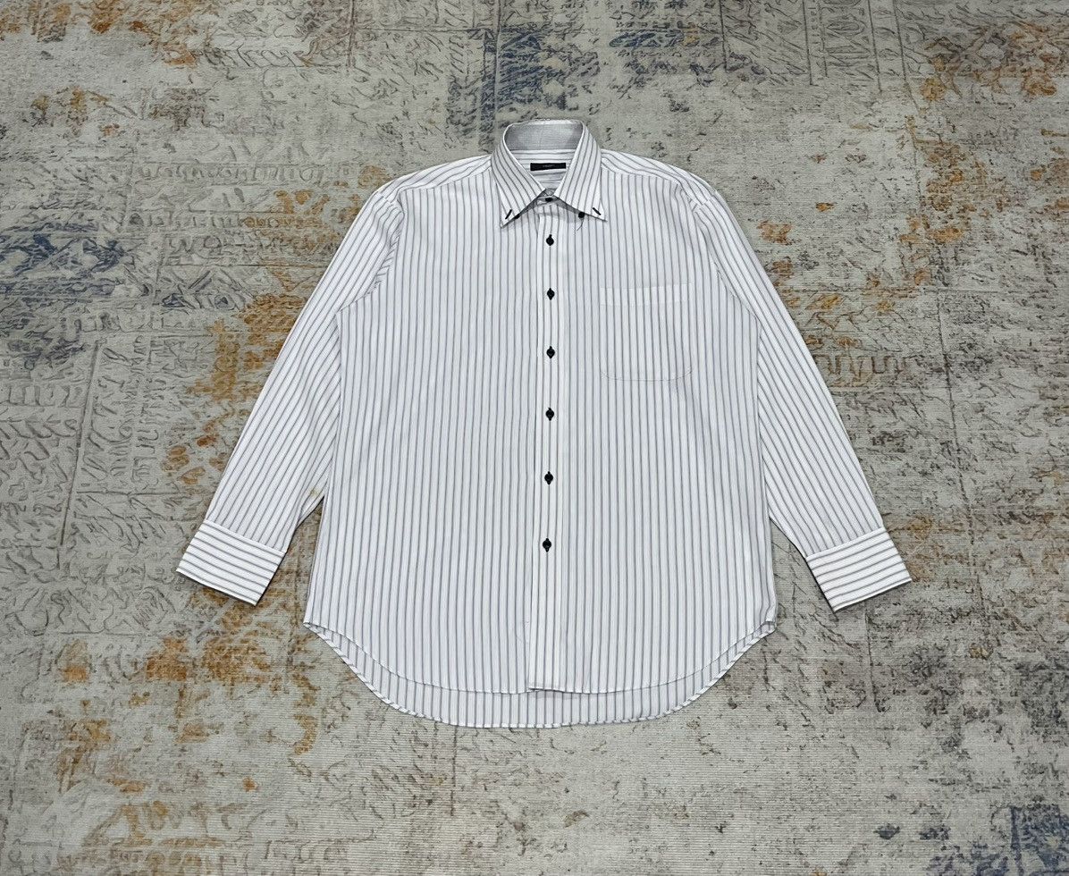 Yohji Yamamoto SACSNY Y’SACCS by Yohji Yamamoto Stripe Button Up Size US L / EU 52-54 / 3 - 1 Thumbnail