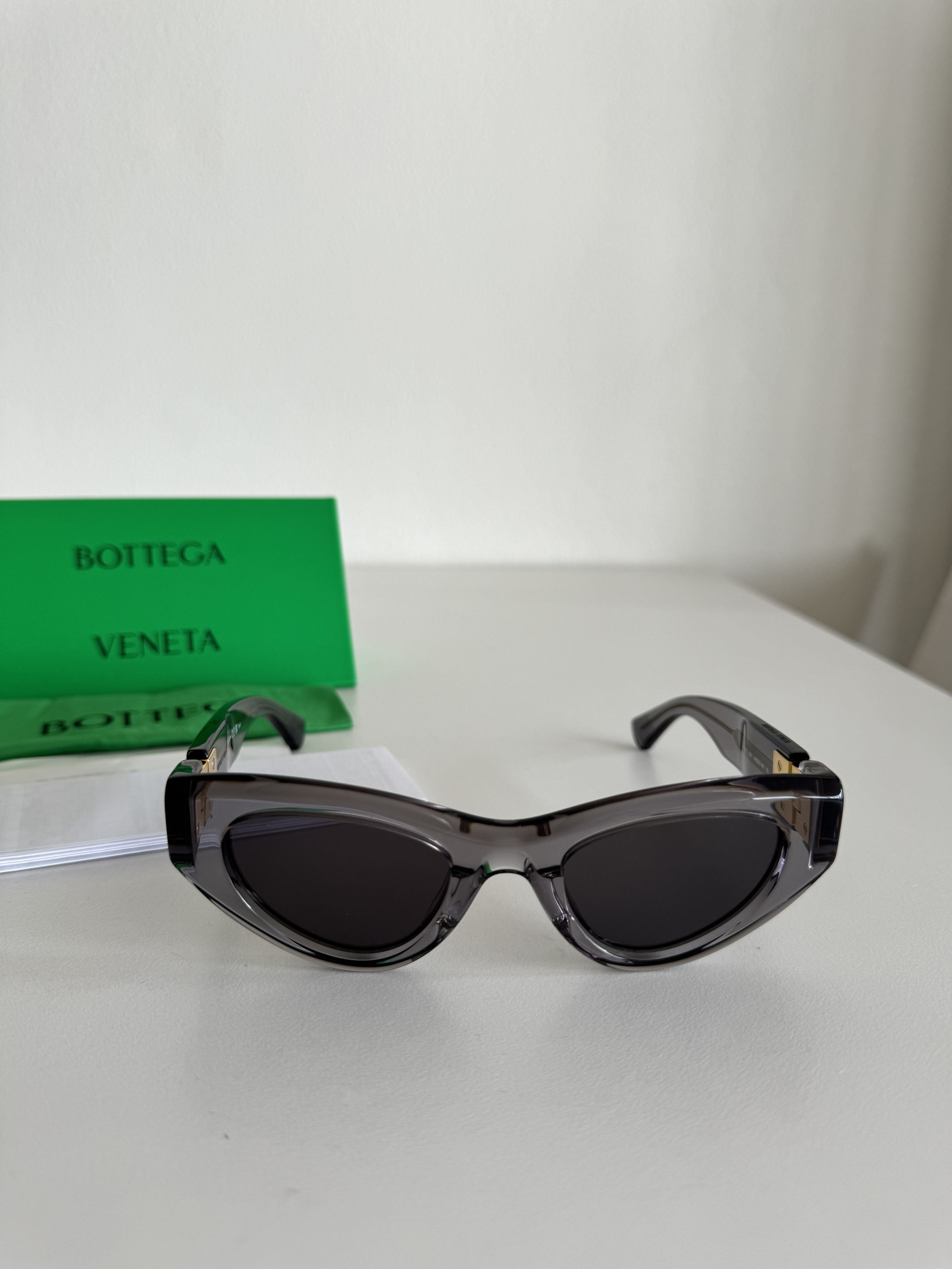 image of Bottega Veneta Sunglasses Glasses Womens Mens Optical Bv1142S 001 Grey