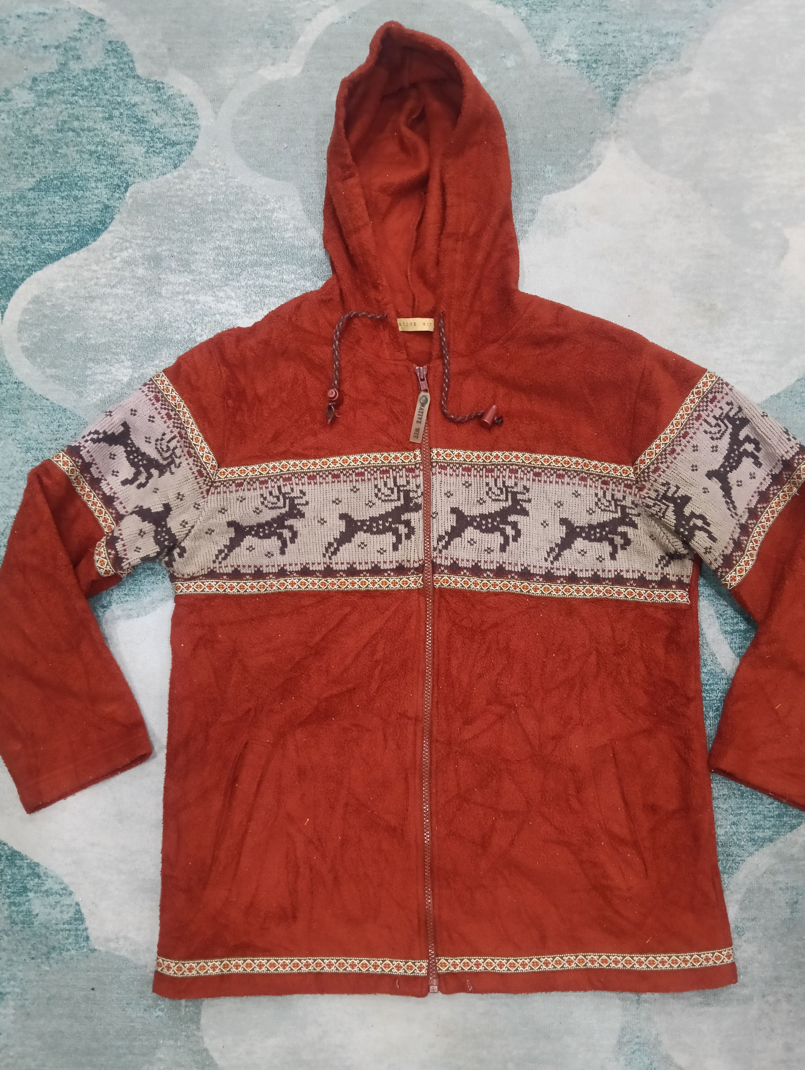 Japanese Brand × Native Vintage Sakuraya Shoji Fleece Hooded Jacket Size US L / EU 52-54 / 3 - 3 Thumbnail