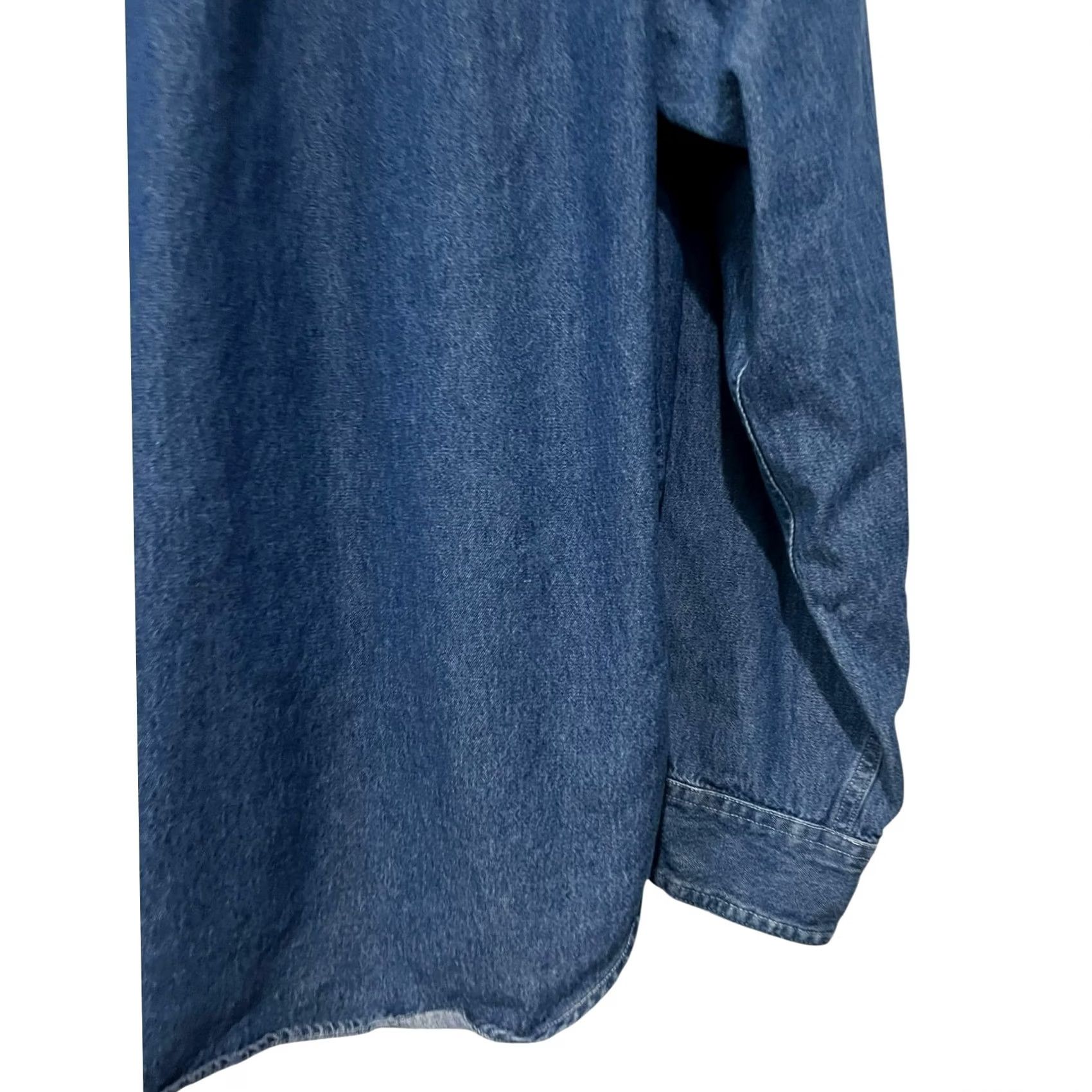 Urban Outfitters VINTAGE Outfitters Denim Shirt Mens XL 100% Cotton Button-Up Workwear Pockets Blue Size US XL / EU 56 / 4 - 4 Thumbnail