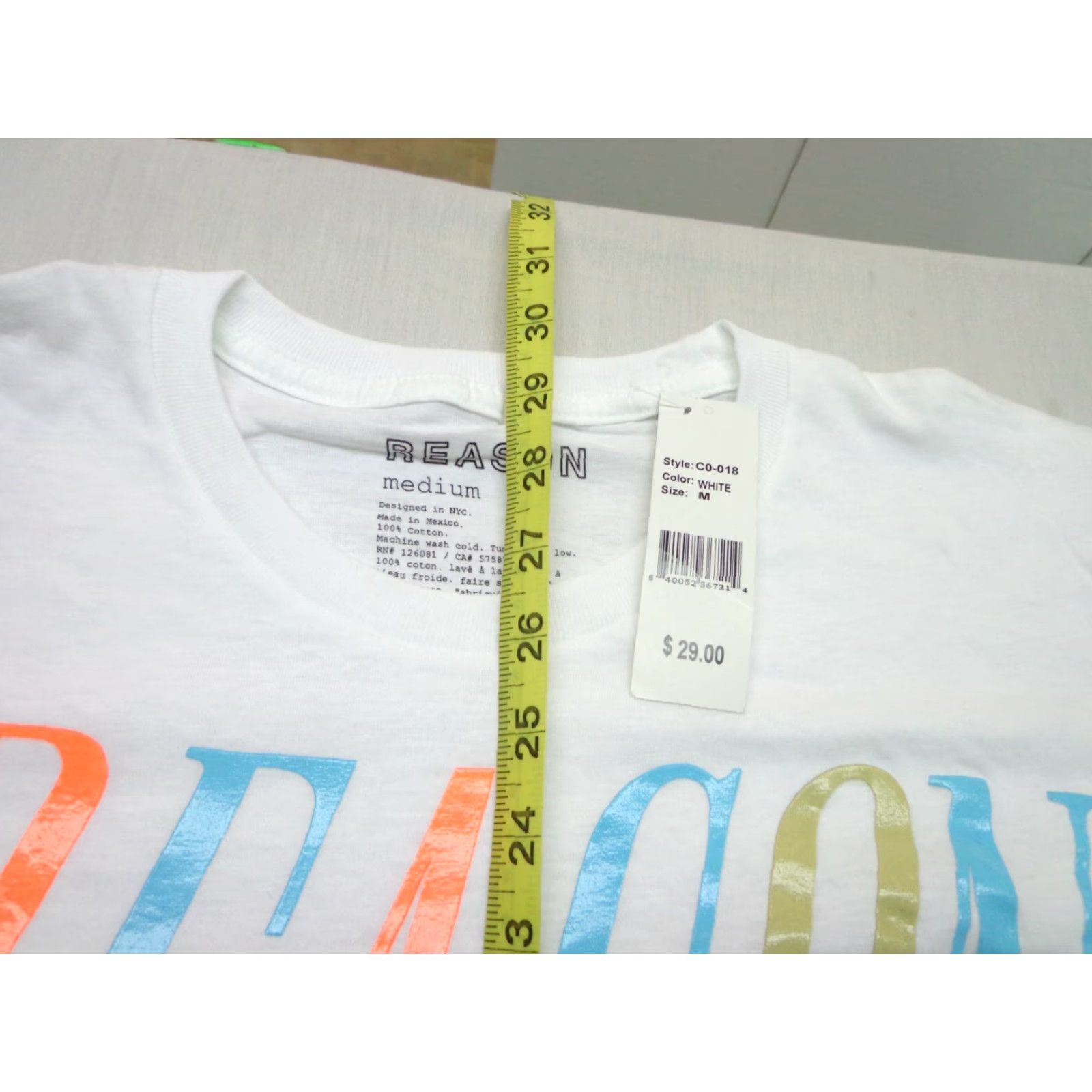 Reason Reason Brand T Shirt Skull Graphic Fear Nothing But Fear White Crew Neck Short Sleeve M Men Regular Size US M / EU 48-50 / 2 - 4 Thumbnail