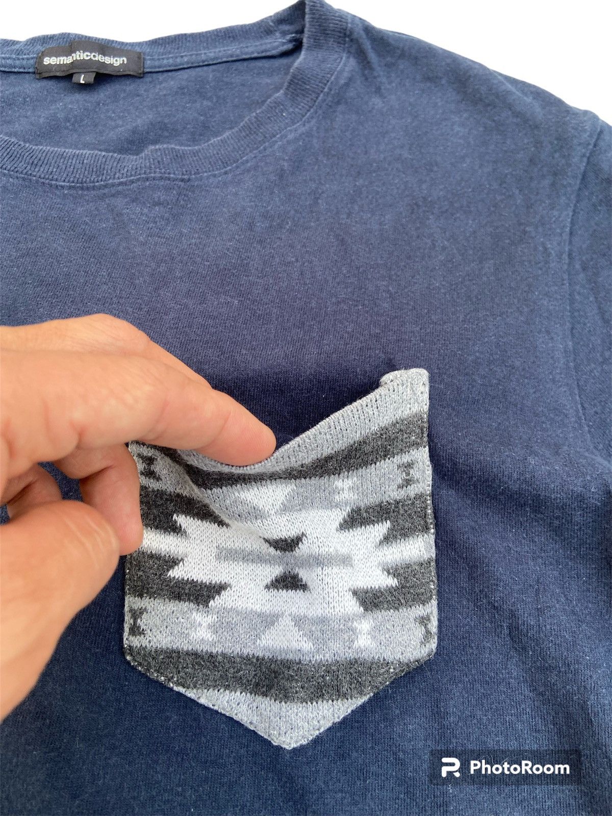If Six Was Nine × Japanese Brand × semanticdesign SEMANTIC DESIGN POCKET CASUAL TEE SHIRT Size US L / EU 52-54 / 3 - 5 Thumbnail