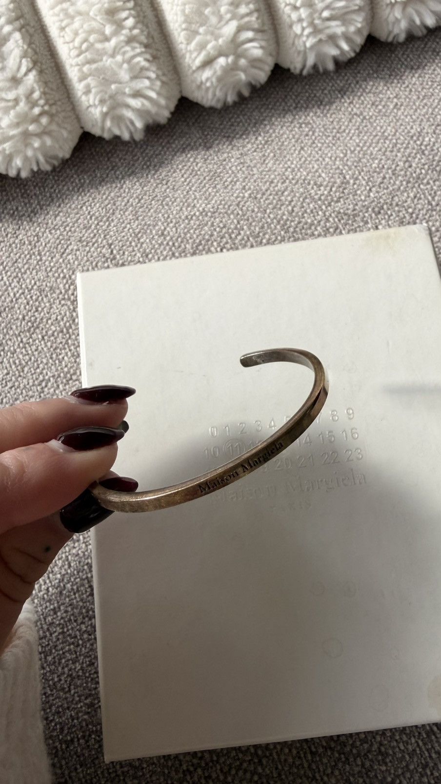 Maison Margiela Maison margiela logo slim cuff bracelet Size ONE SIZE - 4 Thumbnail