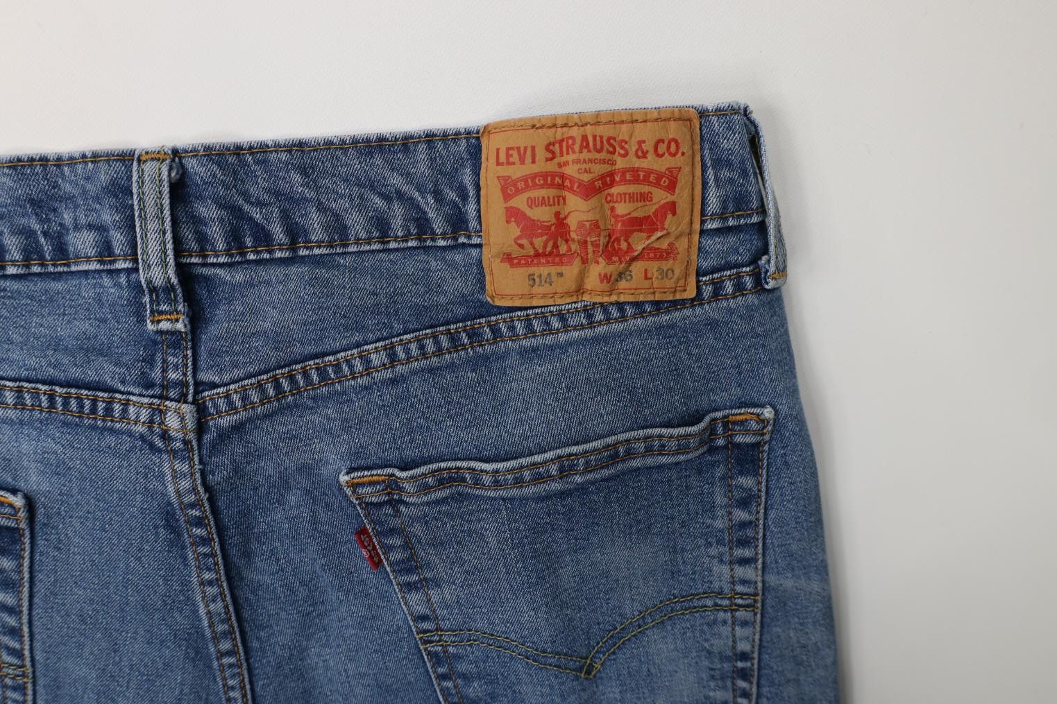 Levi's Vintage Y2K Levis 514 Stretch Straight Leg Denim Jeans Blue Size US 36 / EU 52 - 14 Thumbnail