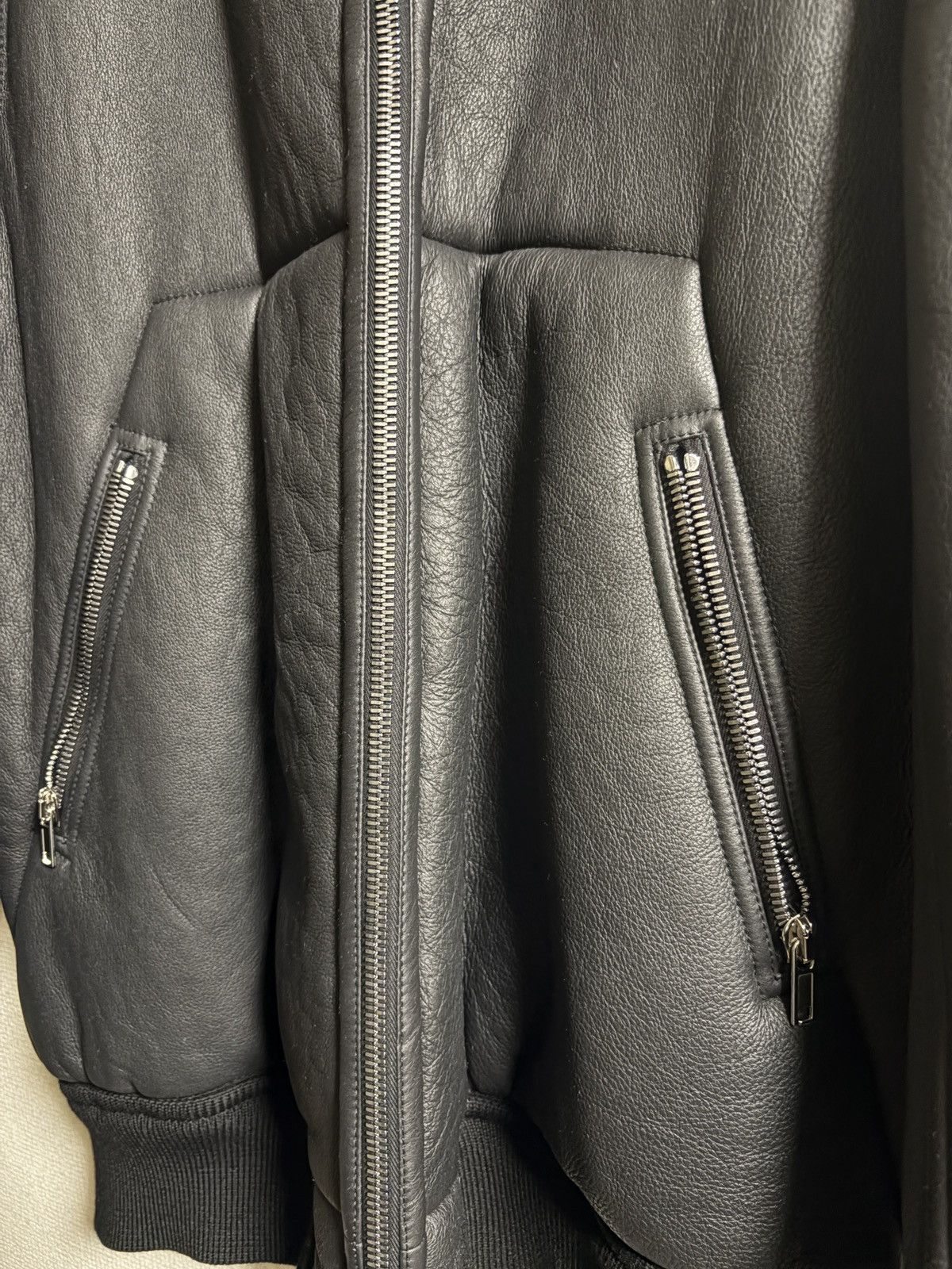 Rick Owens rick owens shearling bomber flight leather jacket Size US L / EU 52-54 / 3 - 8 Thumbnail