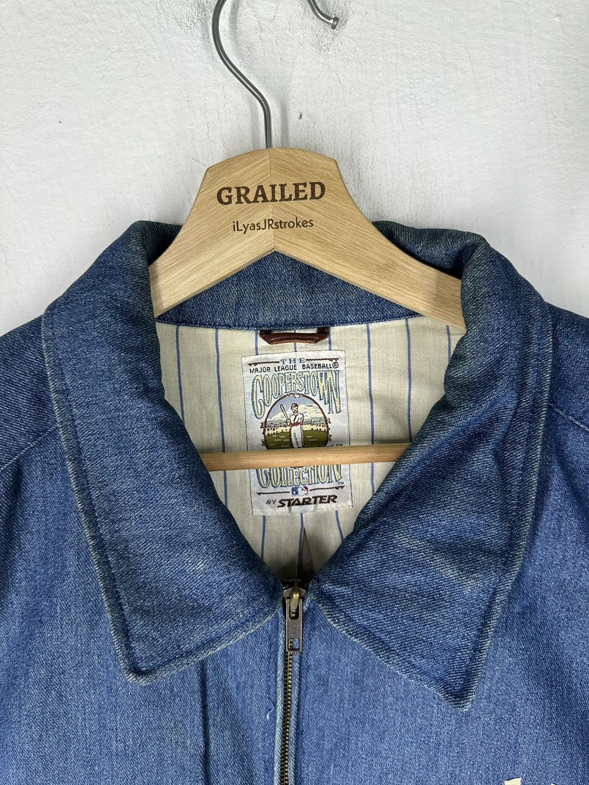 MLB Vintage Starter MLB Embroidery Denim Jacket Size US L / EU 52-54 / 3 - 10 Thumbnail