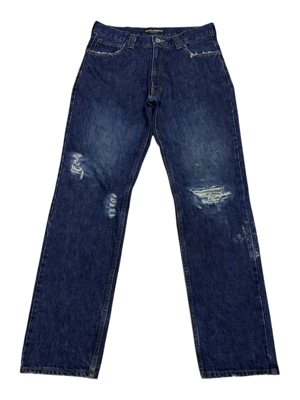 Dolce & Gabbana Dolce & Gabbana Distressed Denim Custom Made Jeans Size US 32 / EU 48 - 1 Thumbnail