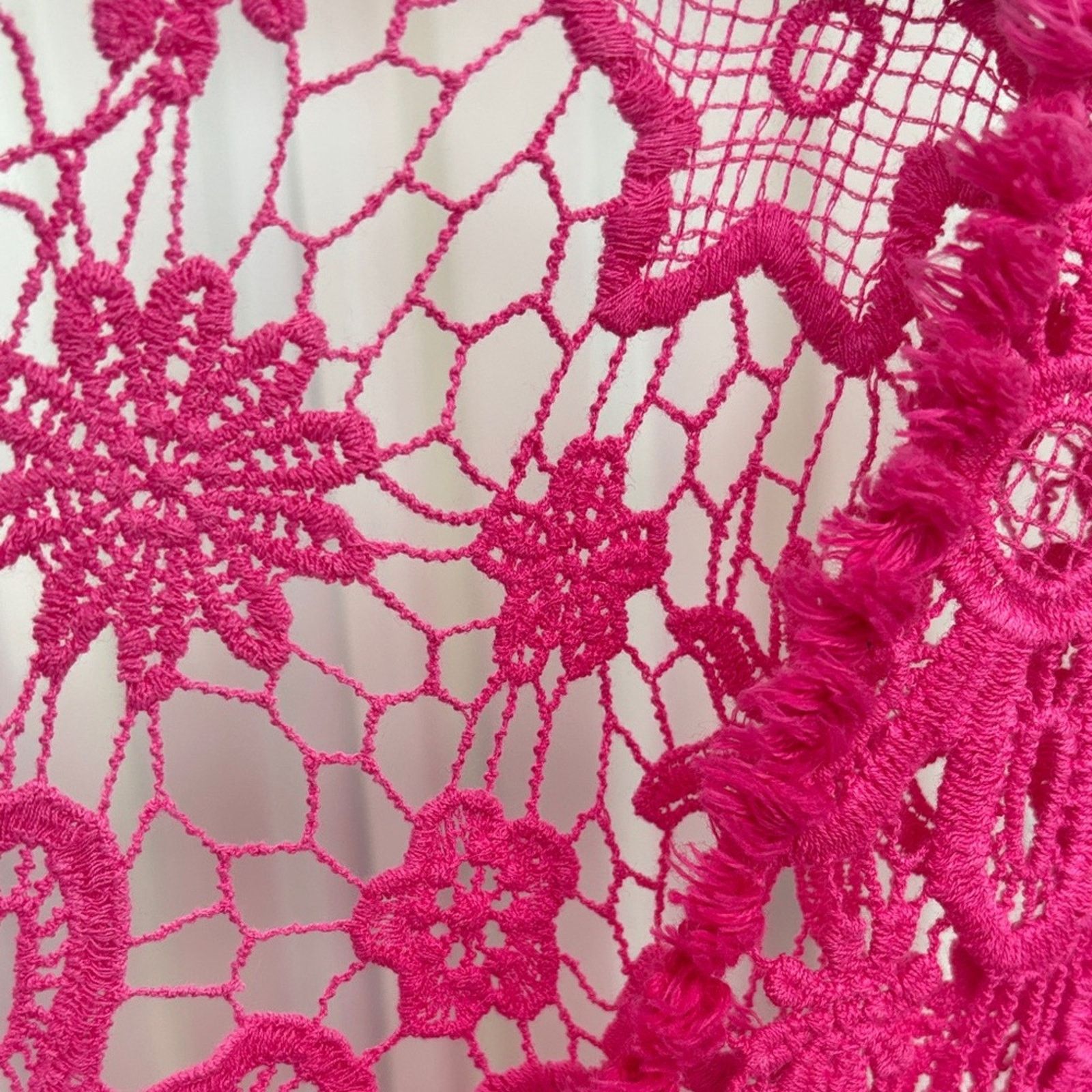 Blumarine NWT Blumarine Beachwear Pink Lace Floral Cardigan L Size L / US 10 / IT 46 - 8 Thumbnail