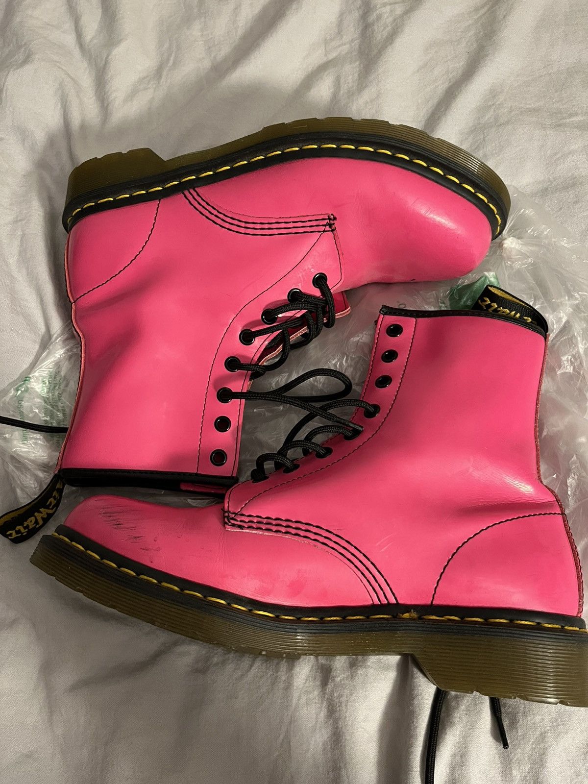 Dr. Martens Dr. Martens pink leather boots Size US 8 / IT 38 - 3 Thumbnail