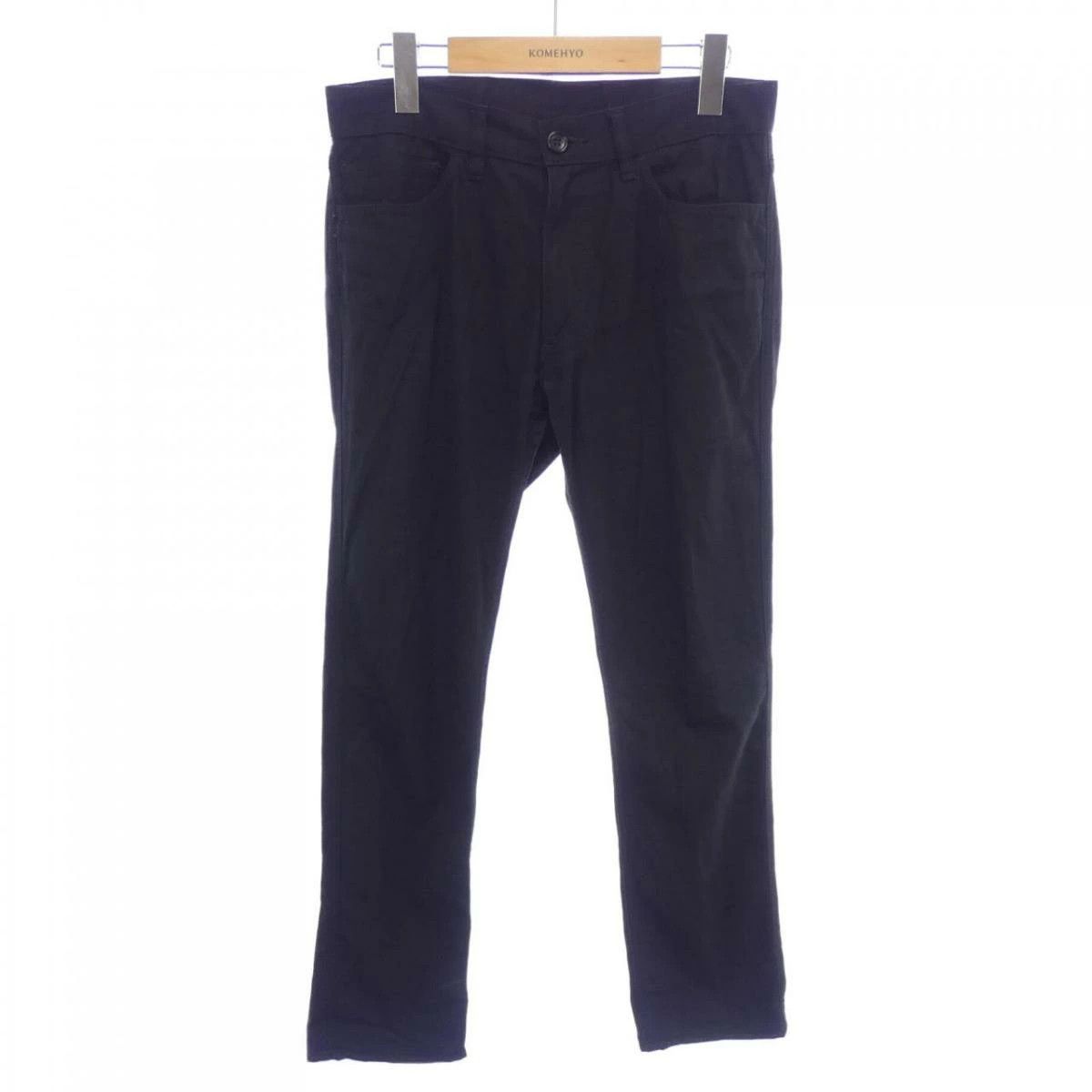 Comme des Garcons Homme Cropped Pants Cotton Plain Zipper Long Length Black Size US 31 - 1 Thumbnail