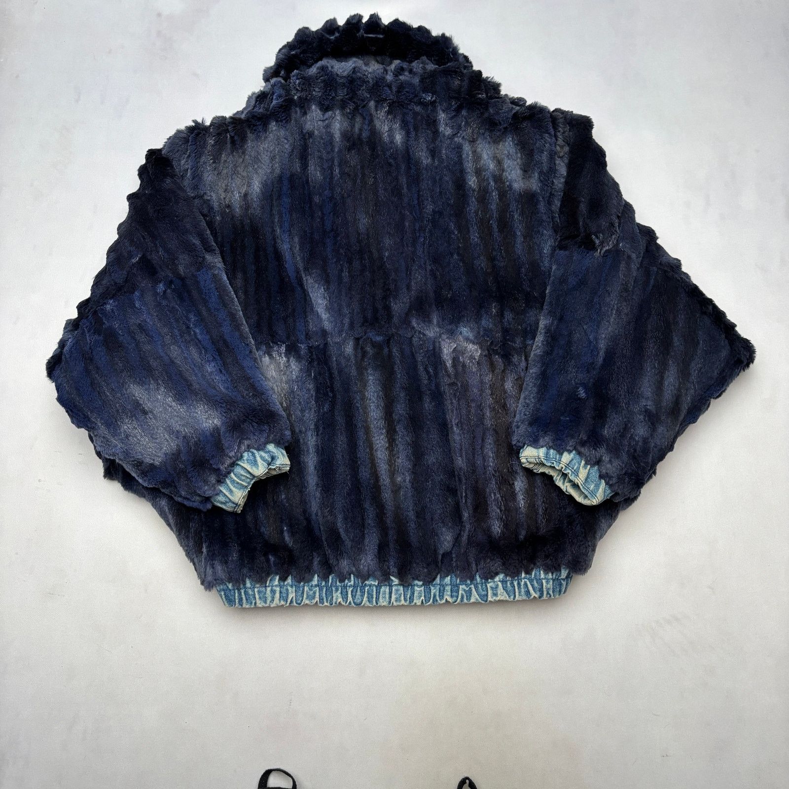 Vintage Vintage Reversible Rabbit Fur Denim Jacket Batwing Womens M Size M / US 6-8 / IT 42-44 - 4 Thumbnail