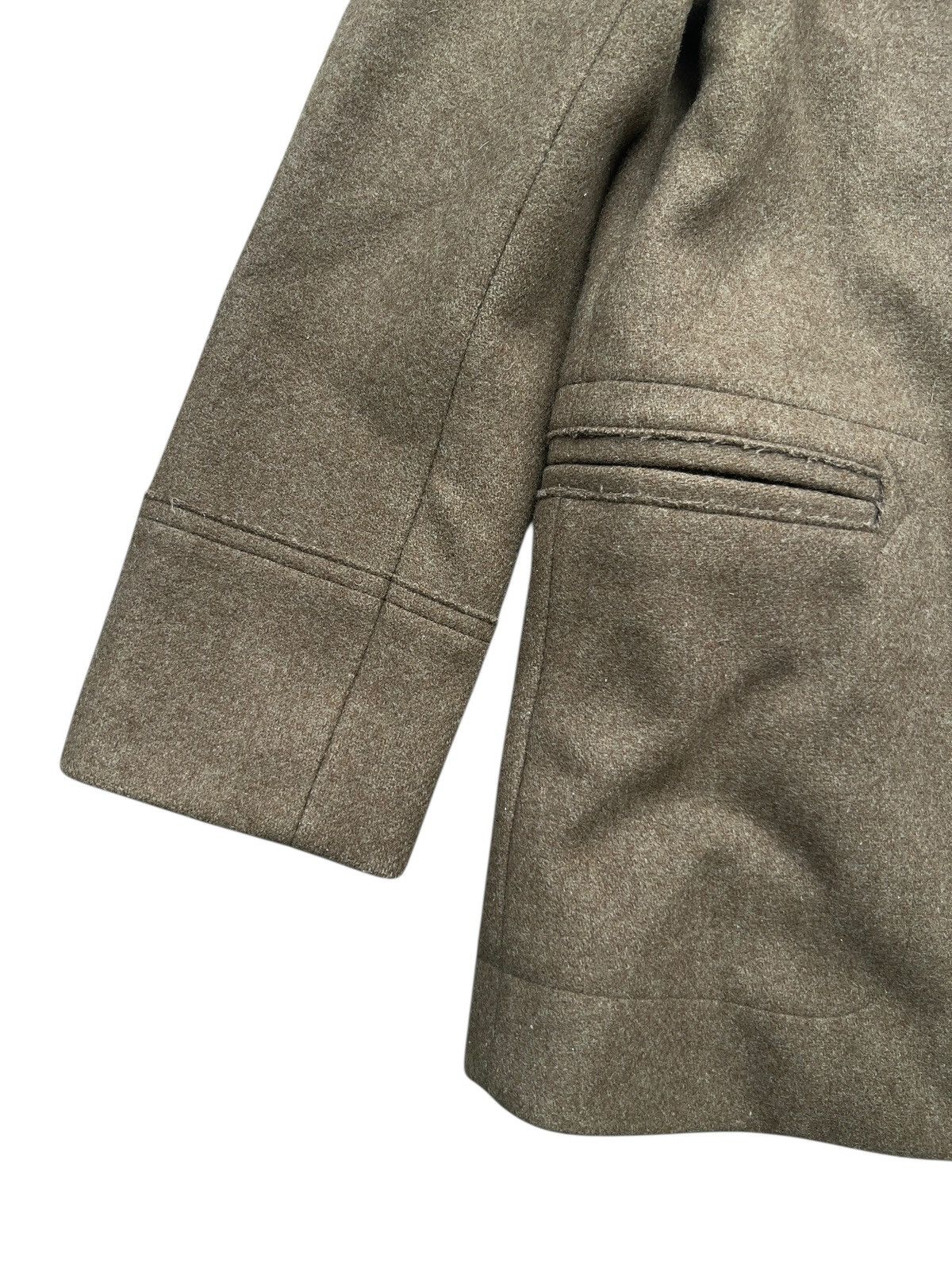 Issey Miyake Issey Miyake Sunaokuwahara Army Green Fur Woll Jacket Size US S / EU 44-46 / 1 - 5 Thumbnail