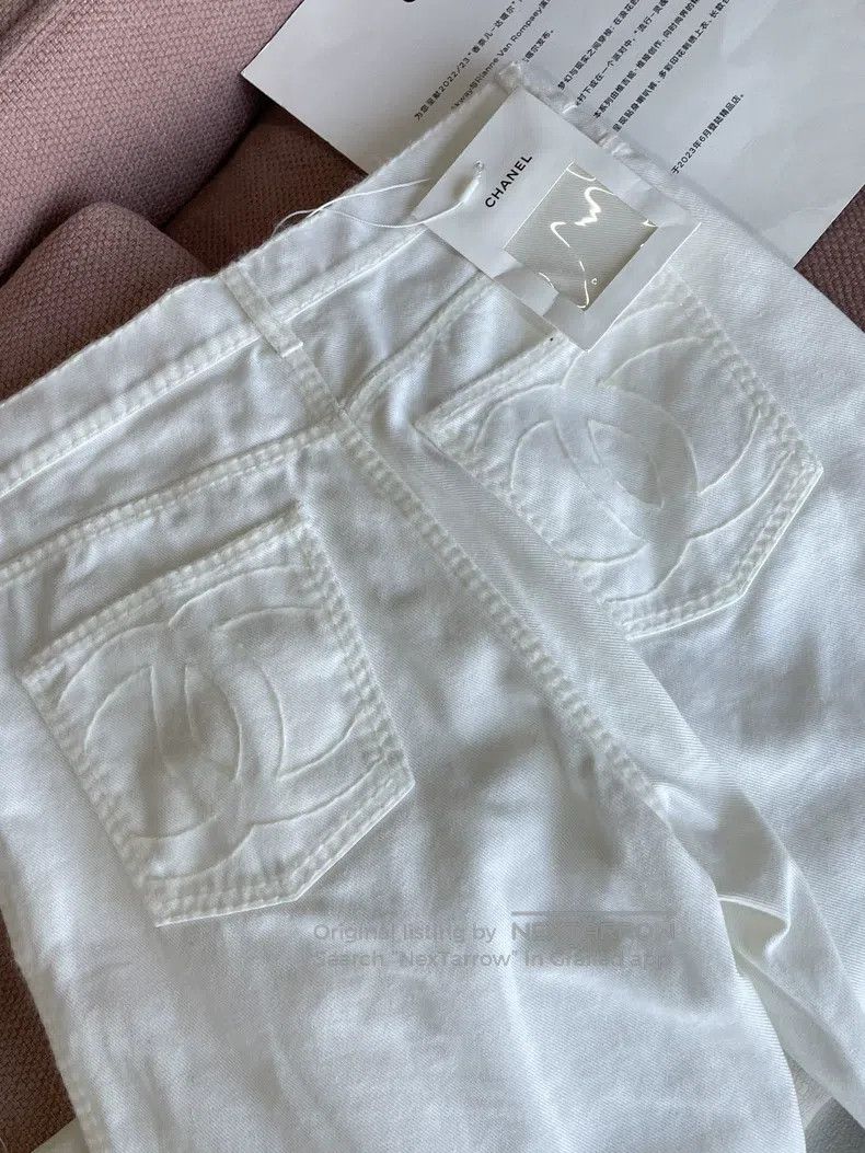 Chanel Chanel Double-C jeans with white back Size 25" / US 0 / IT 36 - 2 Thumbnail