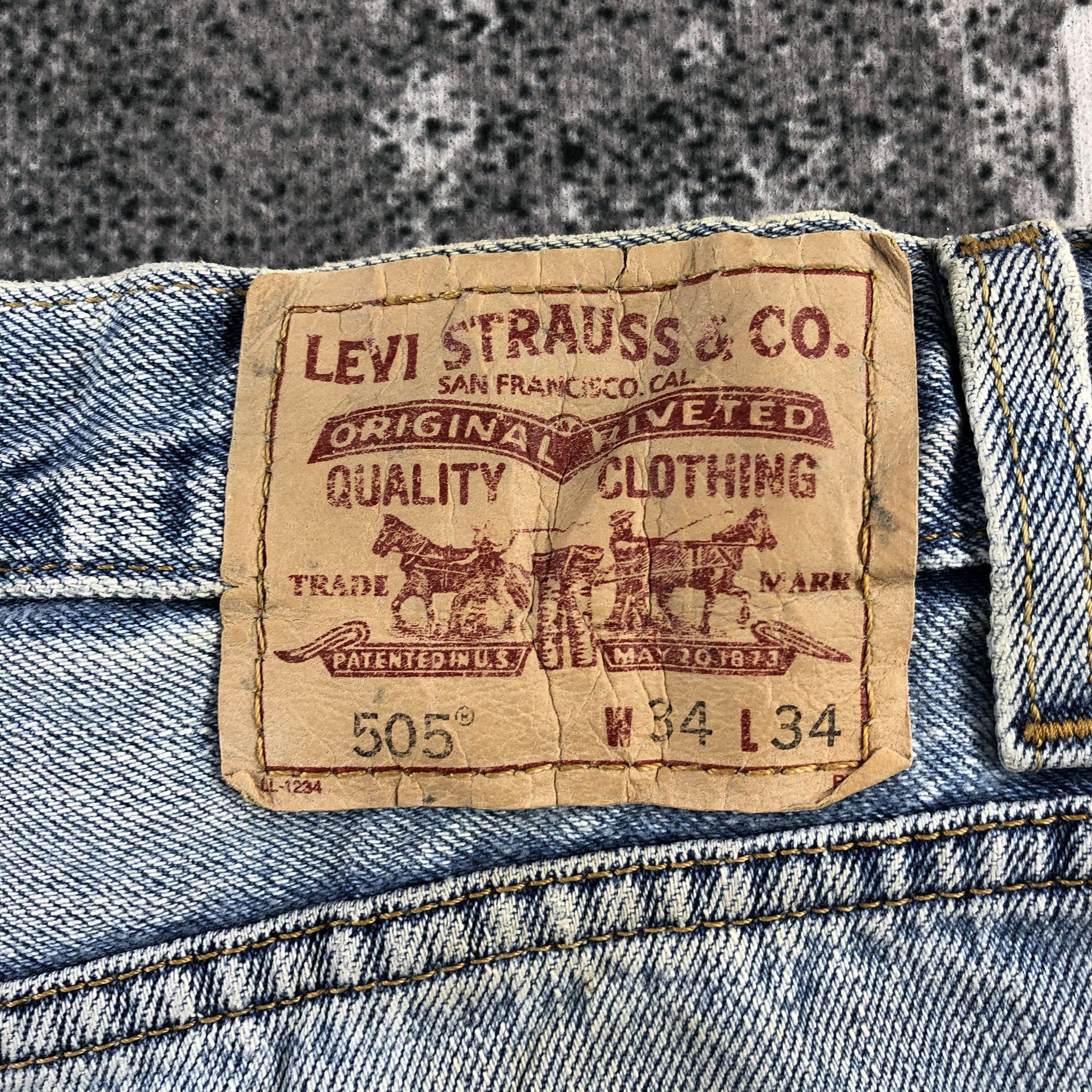 Levi's Vintage Levis 505 Jeans Dirty Medium Wash KJ1104 Size US 34 / EU 50 - 5 Thumbnail