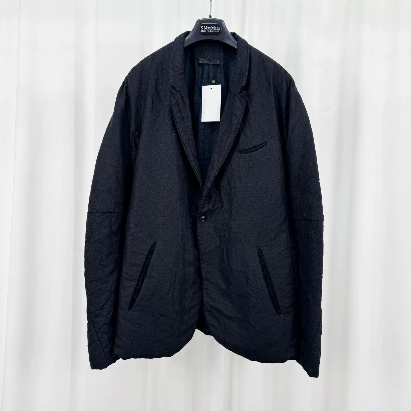 Ziggy Chen Ziggy Chen Black Linen Single Button Jacket Size US M / EU 48-50 / 2 - 1 Thumbnail