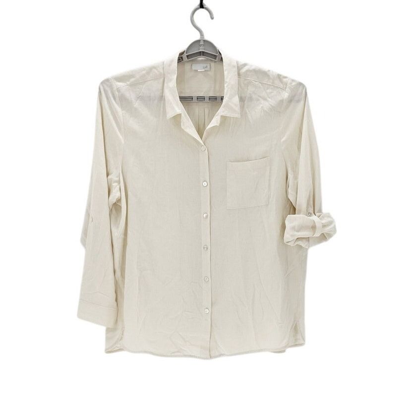 Other J.Jill cream silk roller tab button up size 1X neutral Size XL / US 12-14 / IT 48-50 - 1 Thumbnail