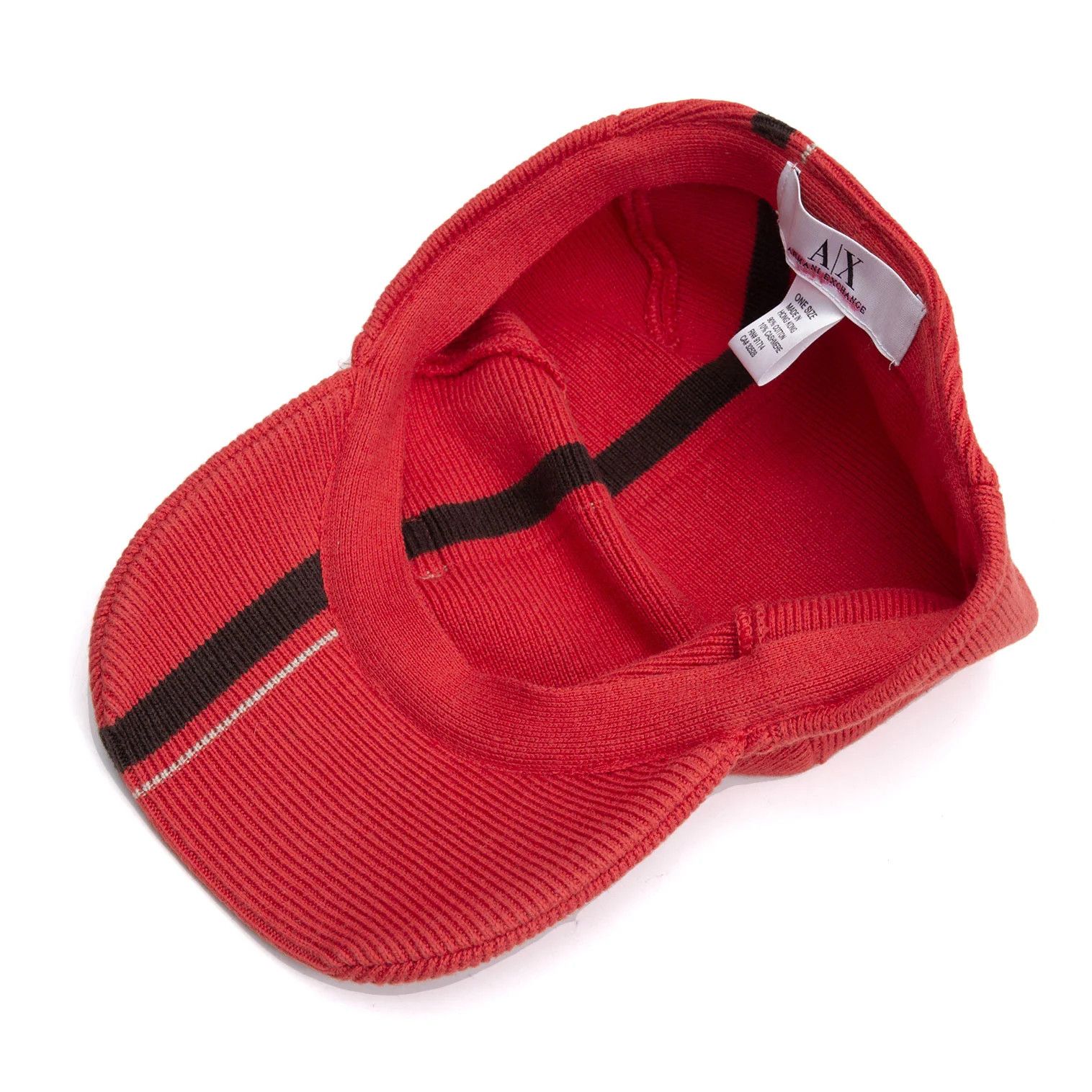 Armani Cashmere Blend Cotton Knit Cap in Red-Brown Size ONE SIZE - 8 Thumbnail
