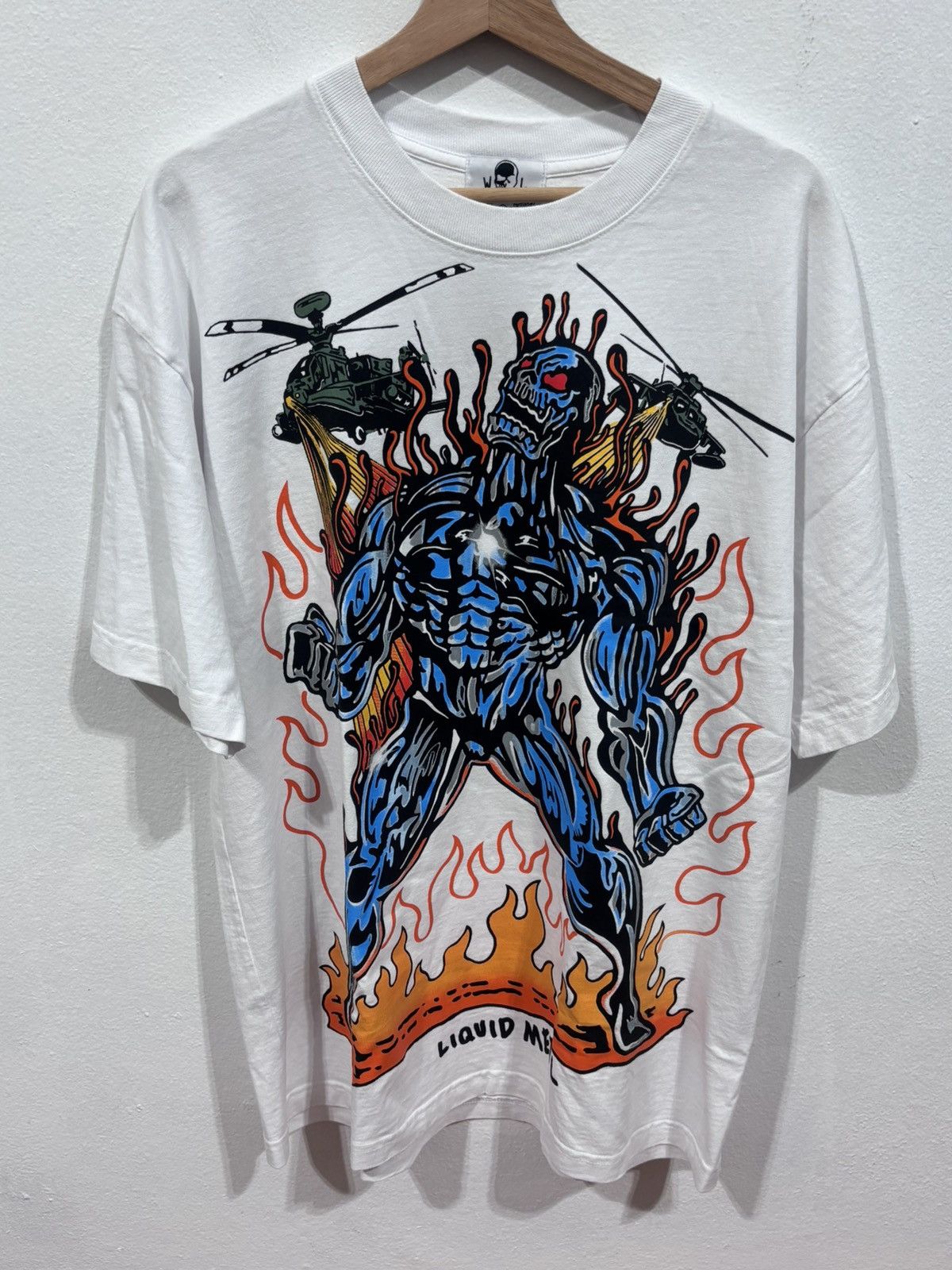 Warren Lotas Warren Lotas Liquid Metal White Tee Size US L / EU 52-54 / 3 - 1 Thumbnail
