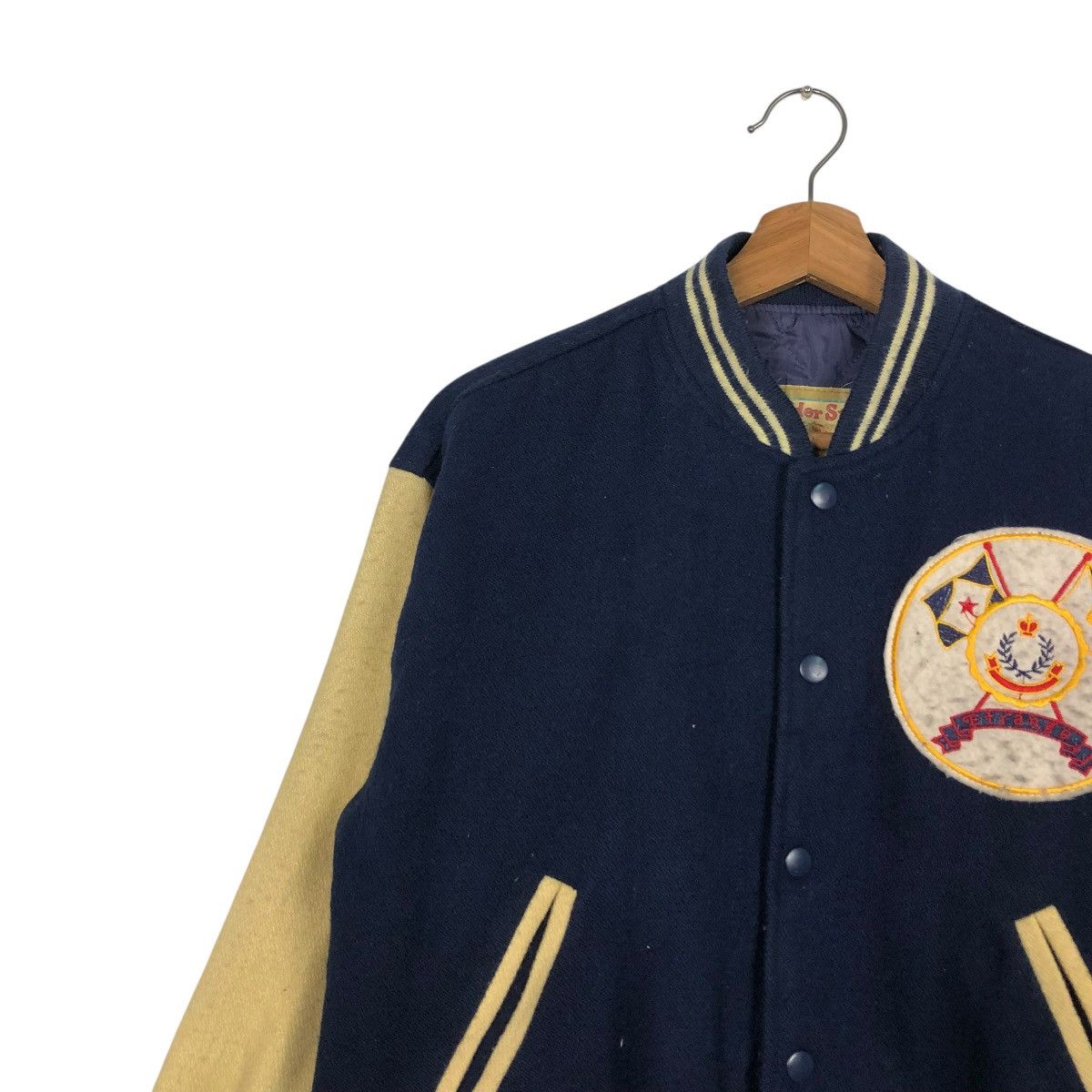 Vintage 🔥VINTAGE WOOL VARSITY JACKET WONDERSTORY ISSEY MIYAKE Size US M / EU 48-50 / 2 - 9 Thumbnail