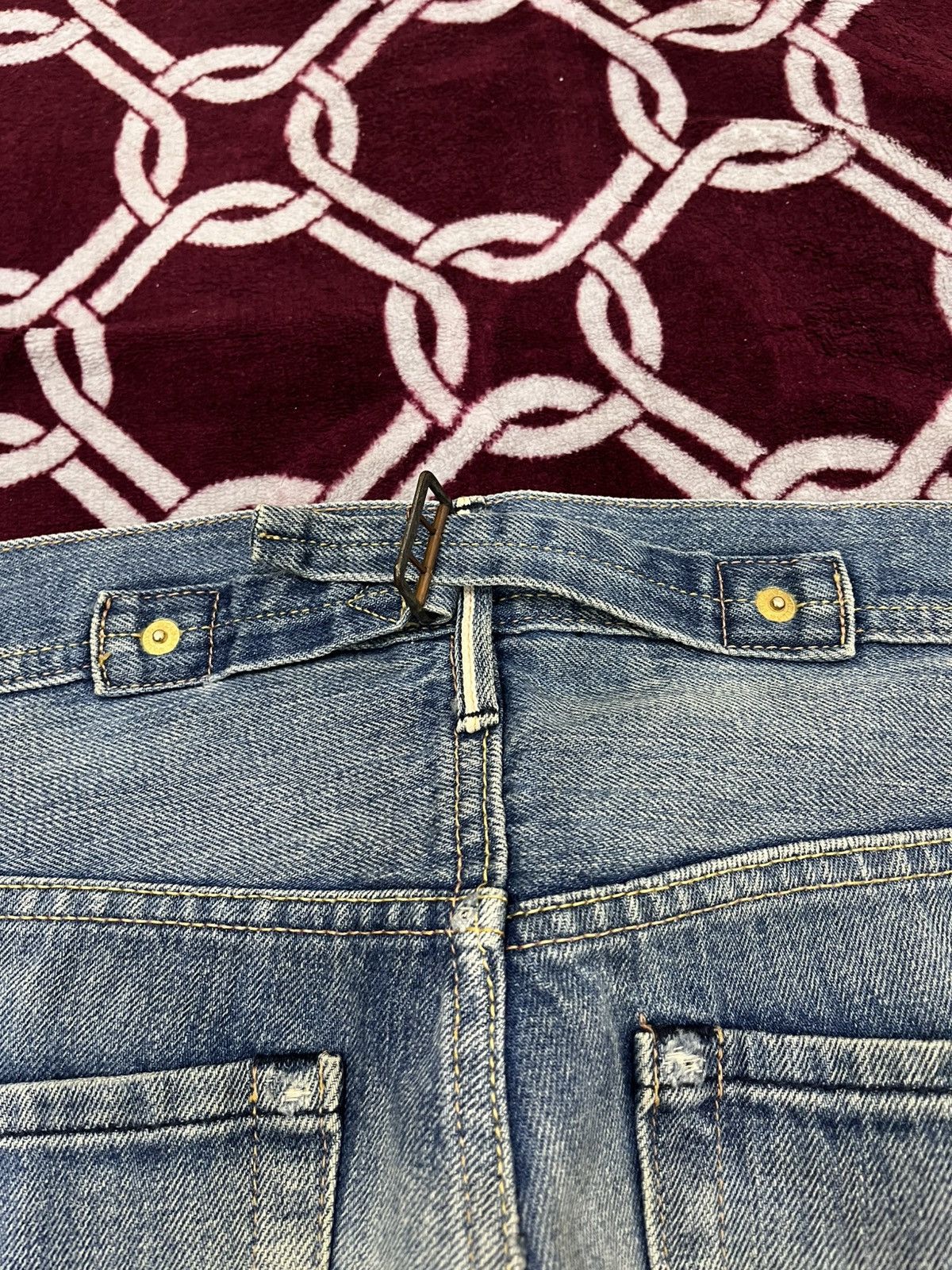 Japanese Brand Deluxe Clothing Distressed Reworked Half Selvedge Denim Size US 34 / EU 50 - 18 Thumbnail
