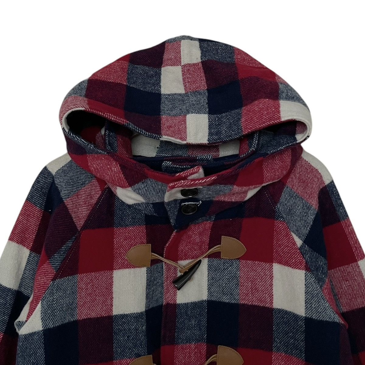 Japanese Brand × Vintage Vintage Japanese Brand X-girl Wool Checkered Hoodie 2000s Size US M / EU 48-50 / 2 - 3 Thumbnail