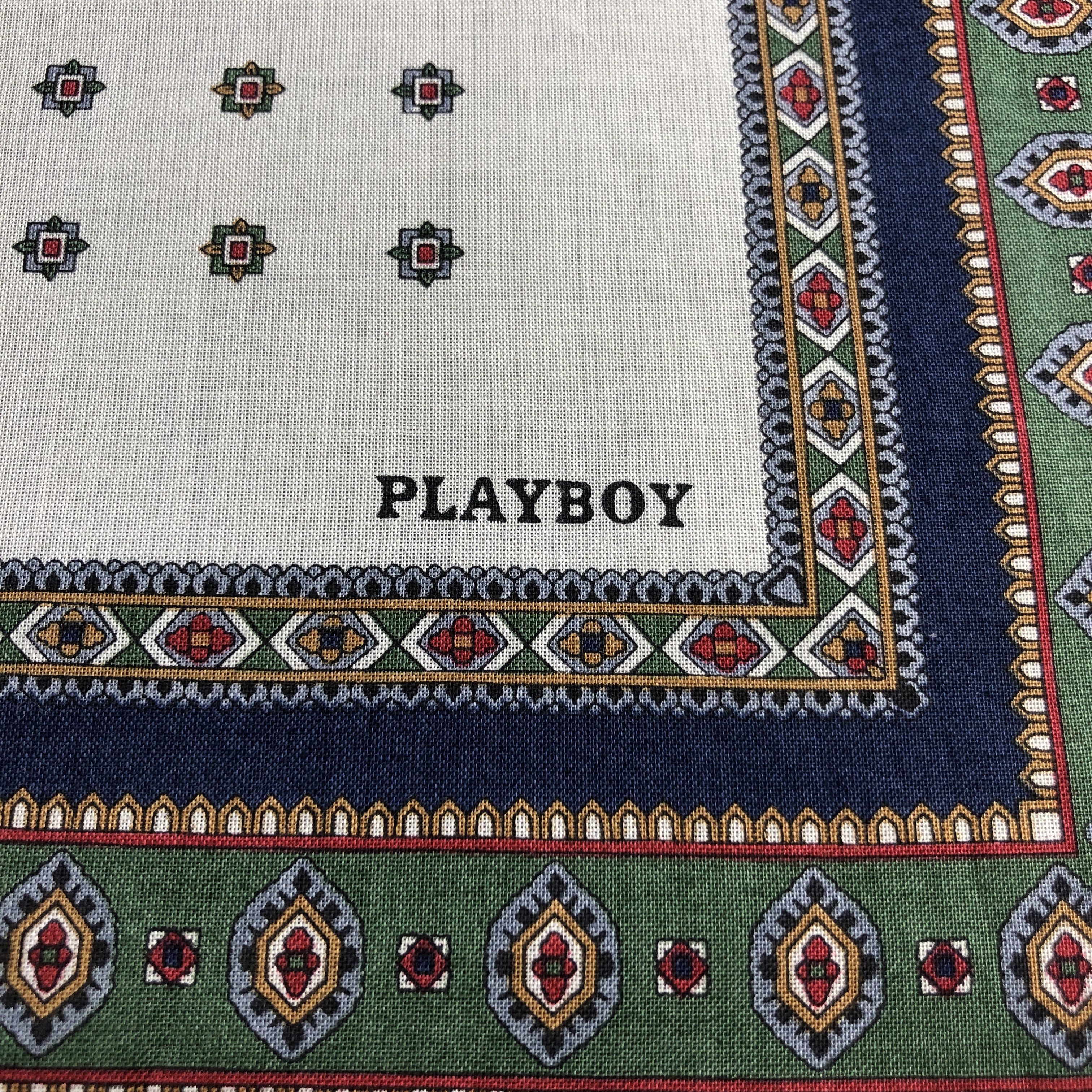 Playboy × Vintage Playboy Handkerchief Neckerchief Bandana H2433 Size ONE SIZE - 4 Thumbnail
