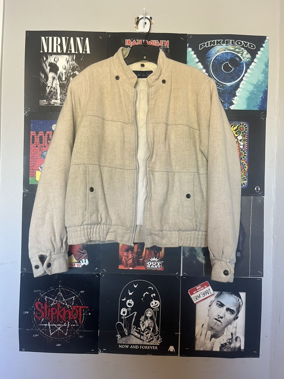 Other Vintage Y2K 2000’s Heavy Thick Cropped Wool Blend Jacket Size US L / EU 52-54 / 3 - 1 Thumbnail