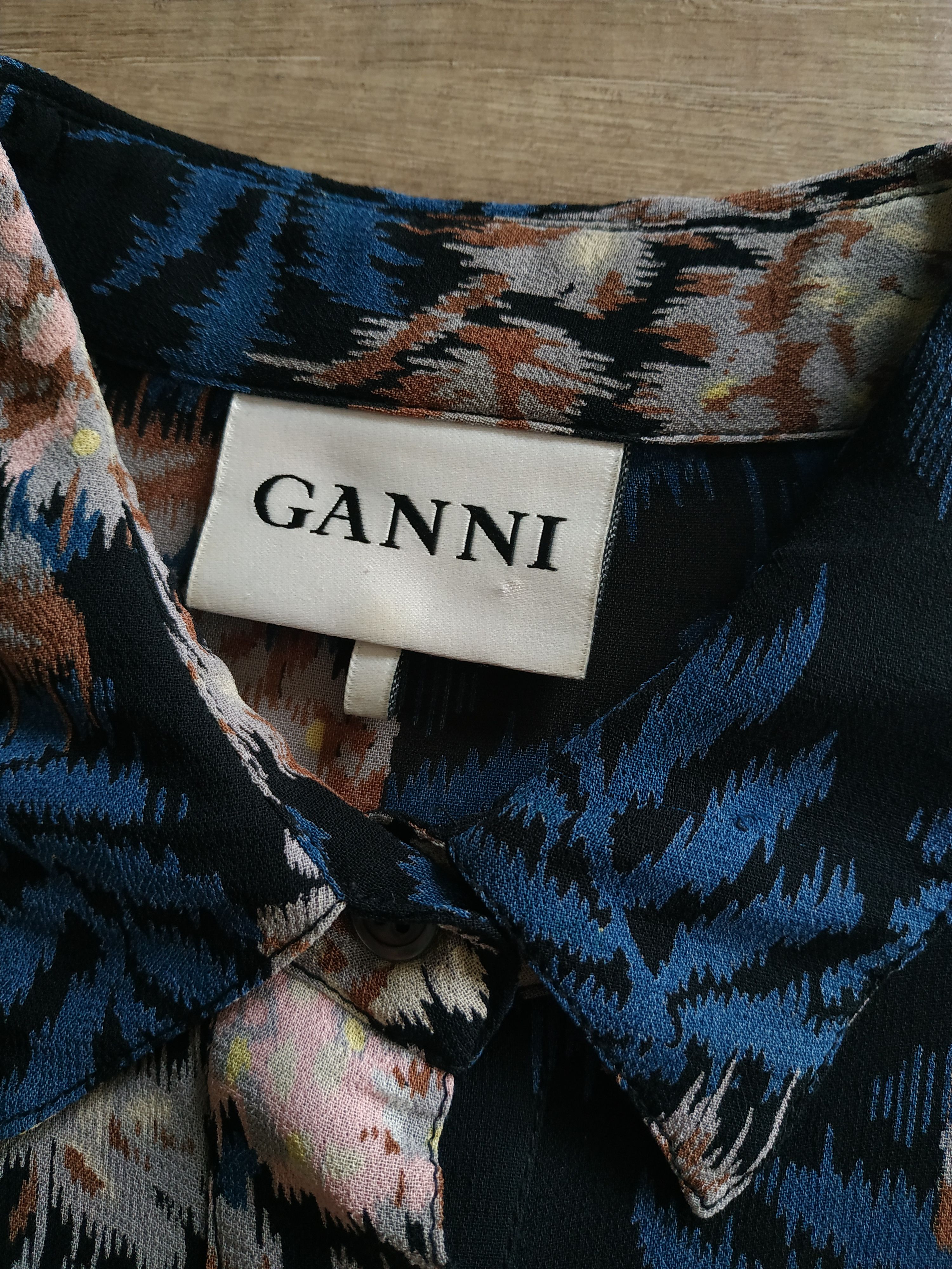 Ganni GANNI Georgette Women's Floral Print Midi Dress, s. SMALL Size S / US 4 / IT 40 - 5 Thumbnail