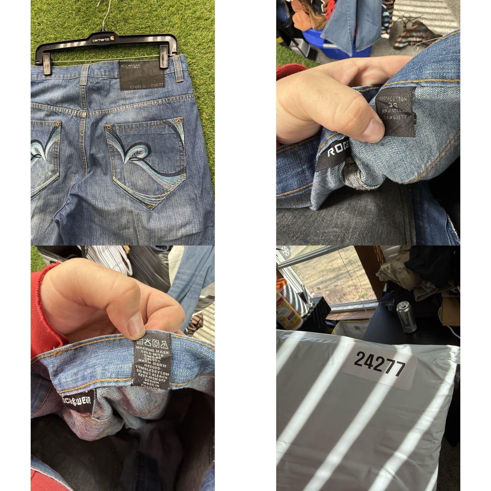 Rocawear Rocawear Jeans Baggy Mens 36 Blue Denim 90s Grunge Y2K Jnco Southpole Wide-Leg Vintage 5-Pocket Relaxed Jeans Mens Size US 36 / EU 52 - 8 Thumbnail