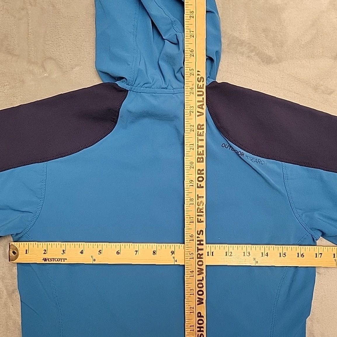 Outdoor Research VINTAGE Outdoor Research Jacket Womens XS Blue Hooded Softshell Hiking Climbing Trail Size XS / US 0-2 / IT 36-38 - 8 Thumbnail