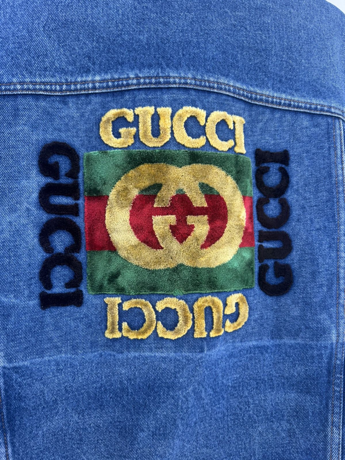 Gucci Gucci Oversized Amor Caecus Denim Jacket in Size 54 Size US L / EU 52-54 / 3 - 3 Thumbnail