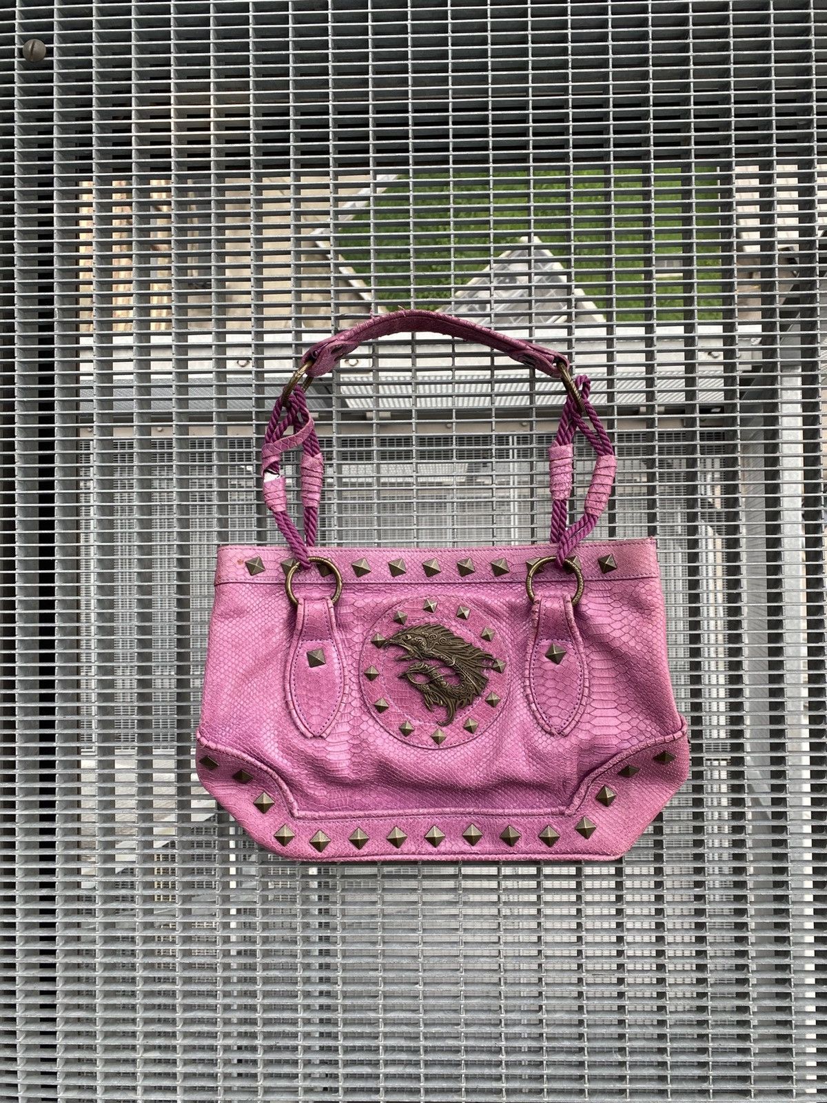 Just Cavalli Vintage Just Cavalli Snake Skin Rare Metal Handbag Size ONE SIZE - 1 Thumbnail