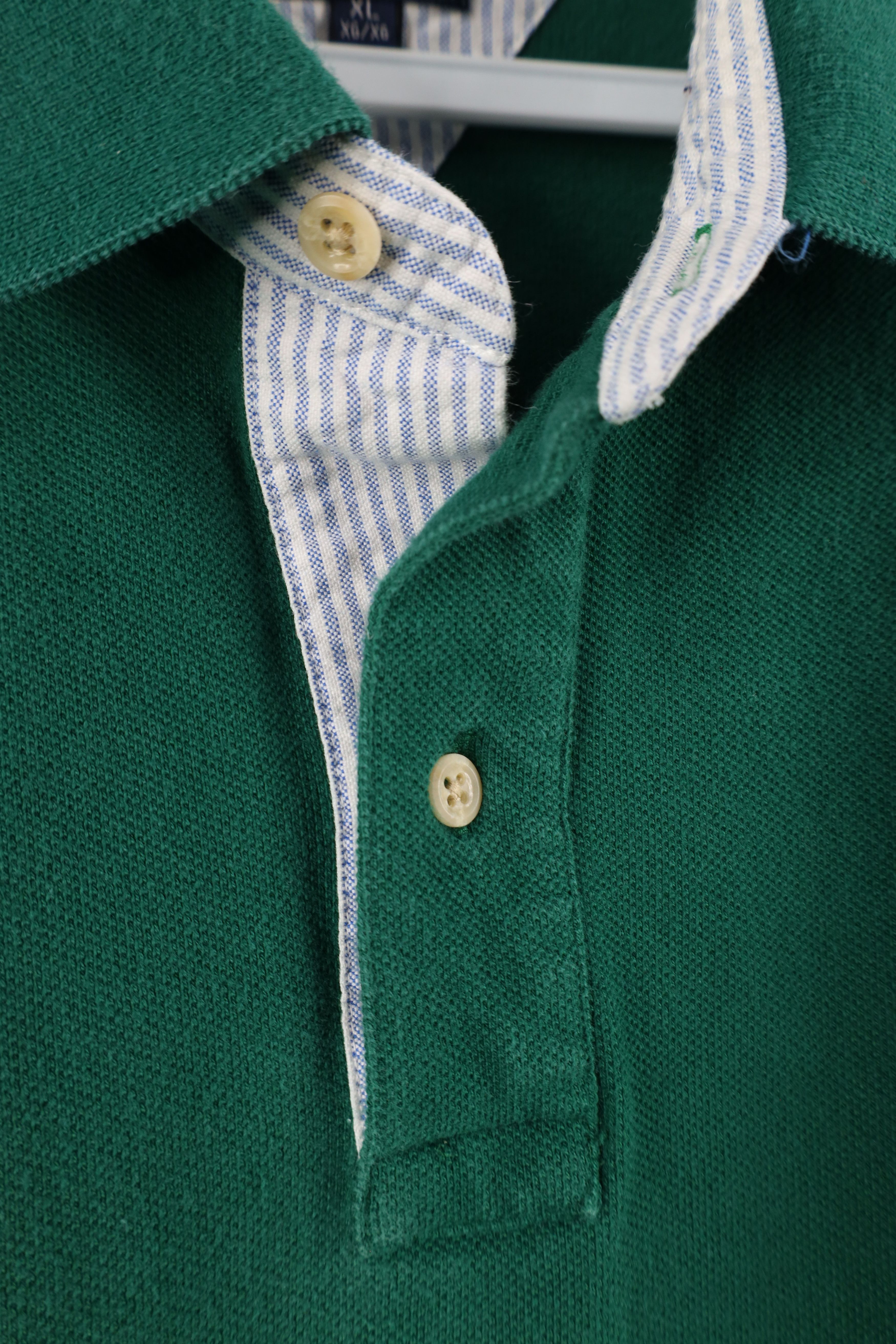 Tommy Hilfiger × Vintage Vintage 90s Tommy Hilfiger Pique Cotton Polo Shirt Green Size US XL / EU 56 / 4 - 5 Thumbnail