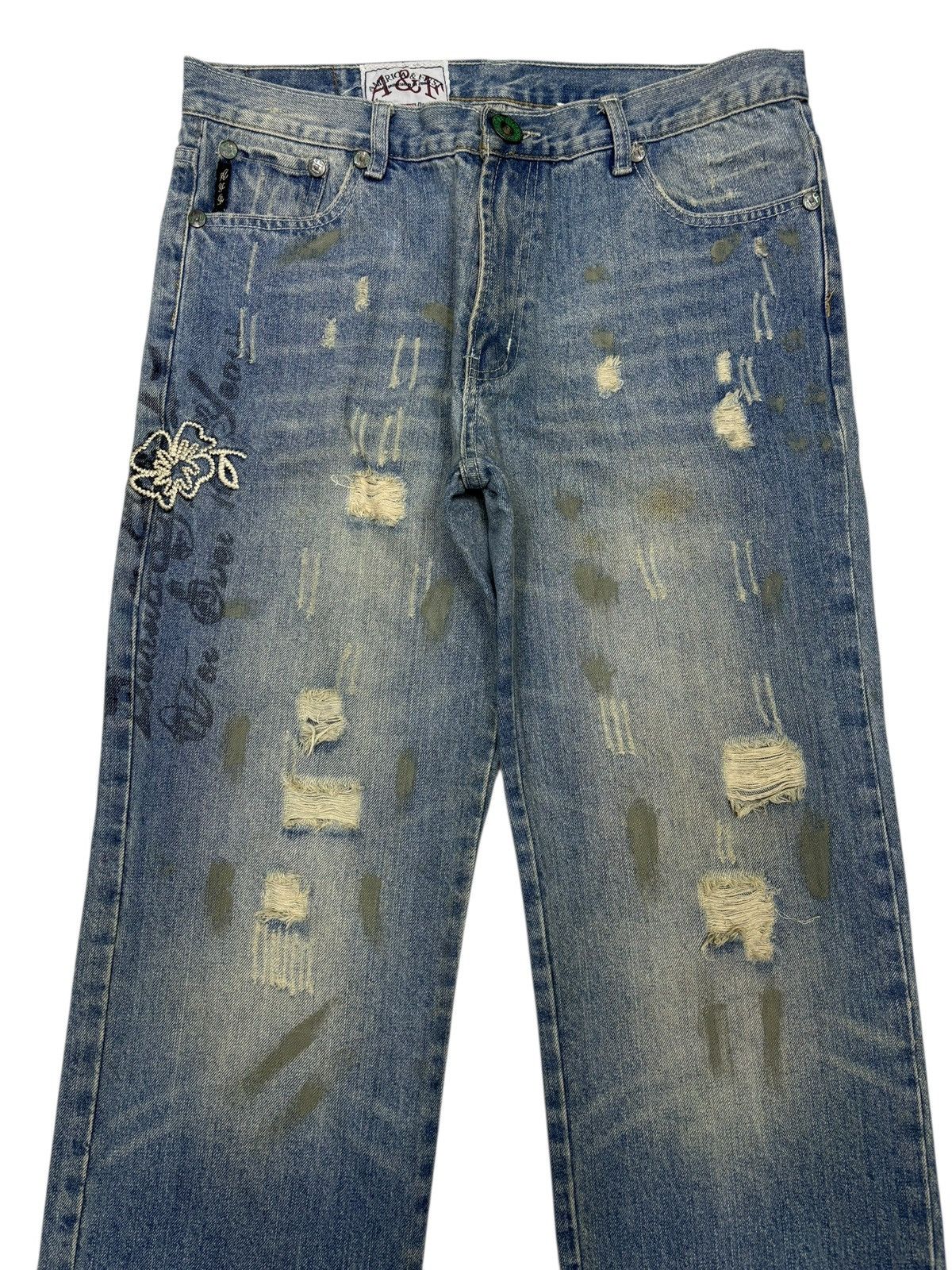 Acne Studios BAGGY FLARE DISTRESS PAINTER JEANS ABERCROMBIE & FITCH STYLE Size US 35 - 5 Thumbnail