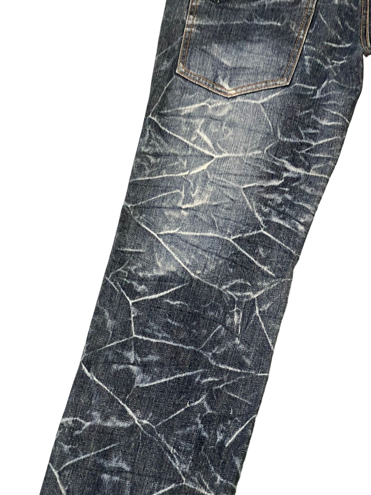 Japanese Brand Double Waist Jeans Nylaus Honeycomb Faded Straight Cut 8🟦5 Size US 30 / EU 46 - 6 Thumbnail