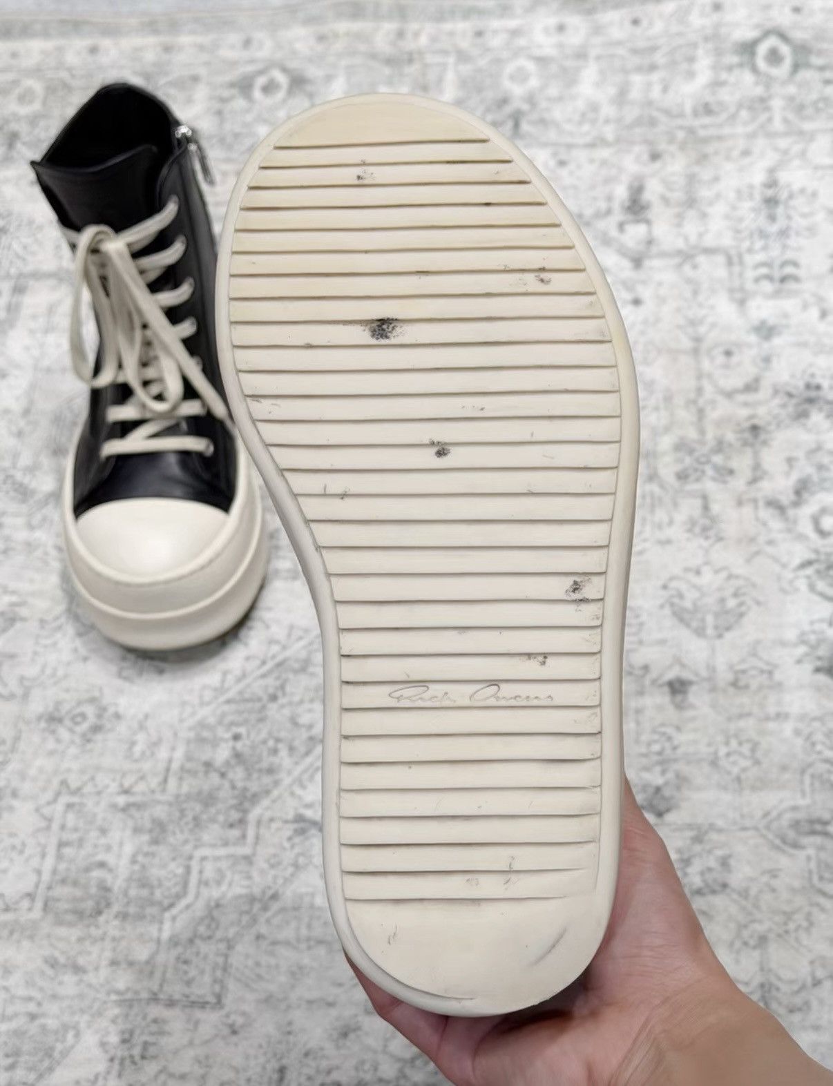 Rick Owens Rick Owens Mainline Leather High-Top Converse, Thick Sole Size US 7 / EU 40 - 9 Thumbnail