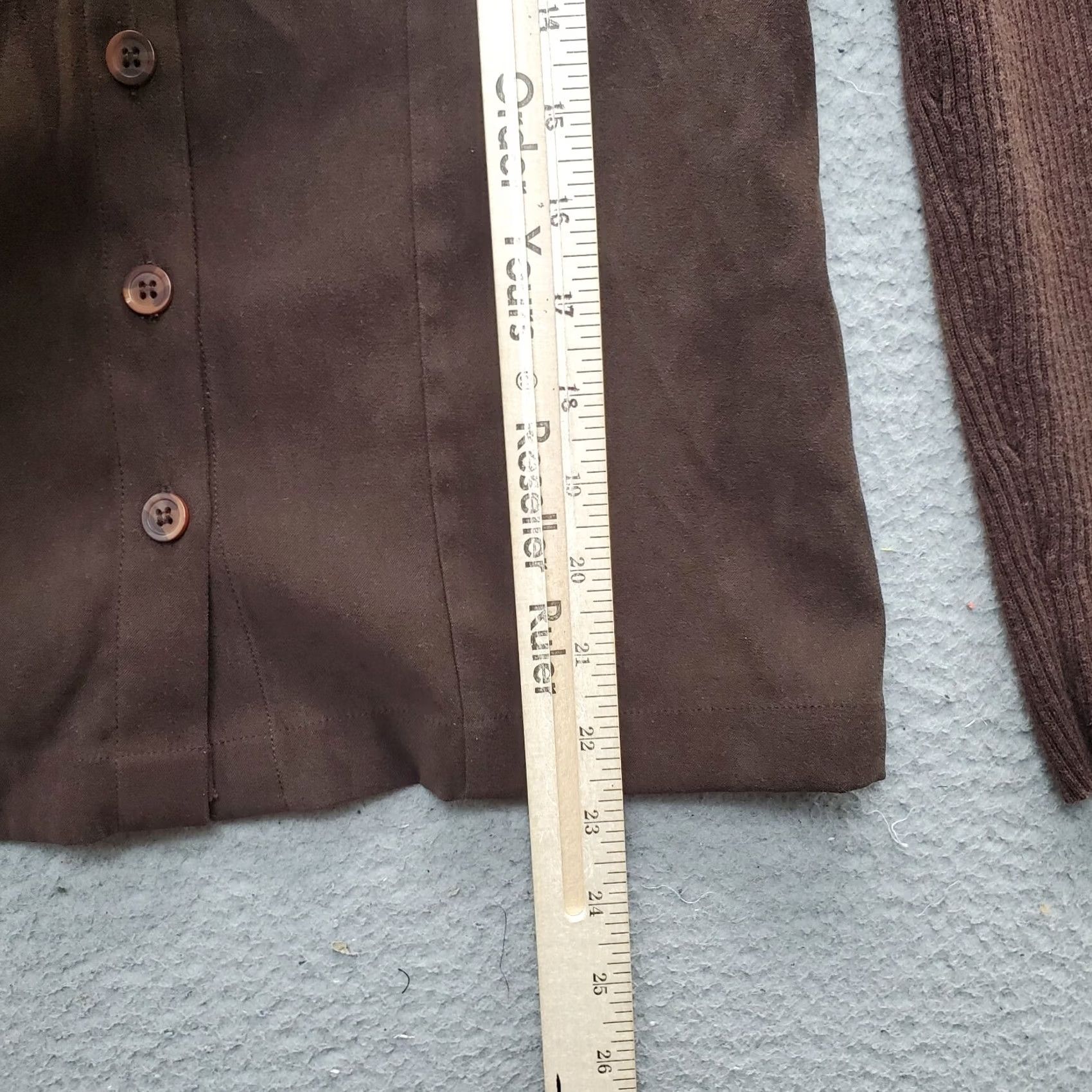 Vintage Versailles Shirt Womens Small Brown Stretch Long Sleeve Collared Button Down Size S / US 4 / IT 40 - 5 Thumbnail
