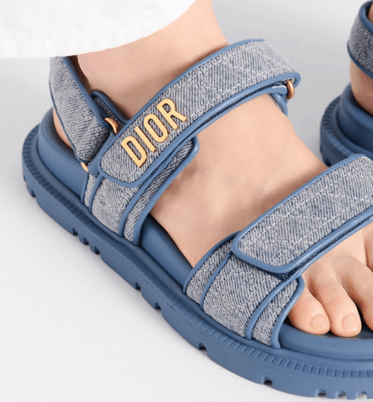 Dior o1w1db10126 KCO141 Sandals in Denim Blue Size US 12 / IT 42 - 8 Thumbnail