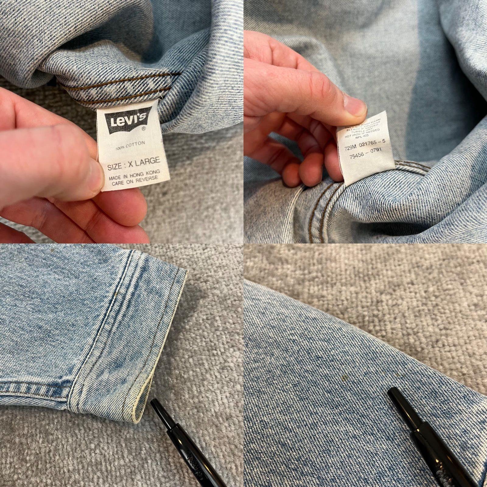 Levi's VINTAGE Levi's Silver Tab Jacket Mens XL Blue Light Wash Denim Trucker Size US XL / EU 56 / 4 - 8 Thumbnail